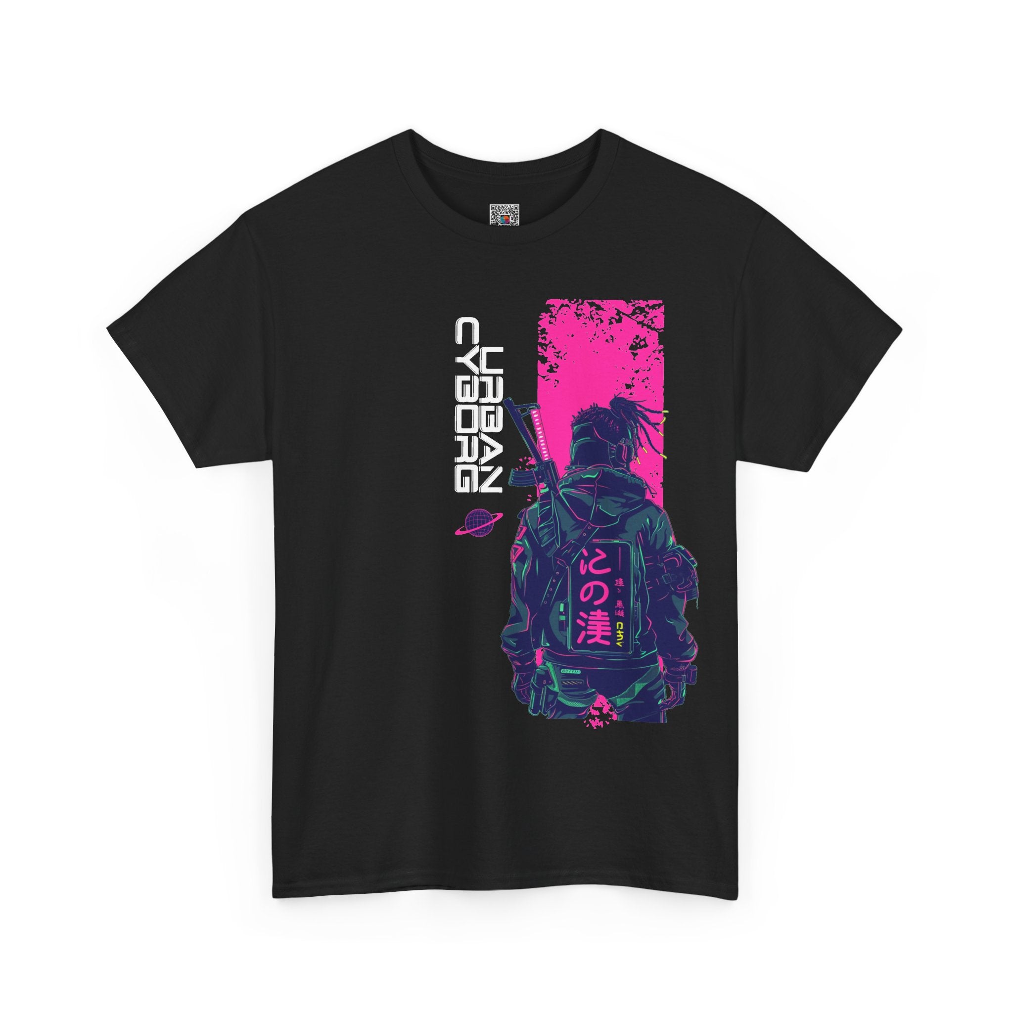 Urban Cyborg | Neon Cyberpunk Tshirt Design | Cr8tive Designs