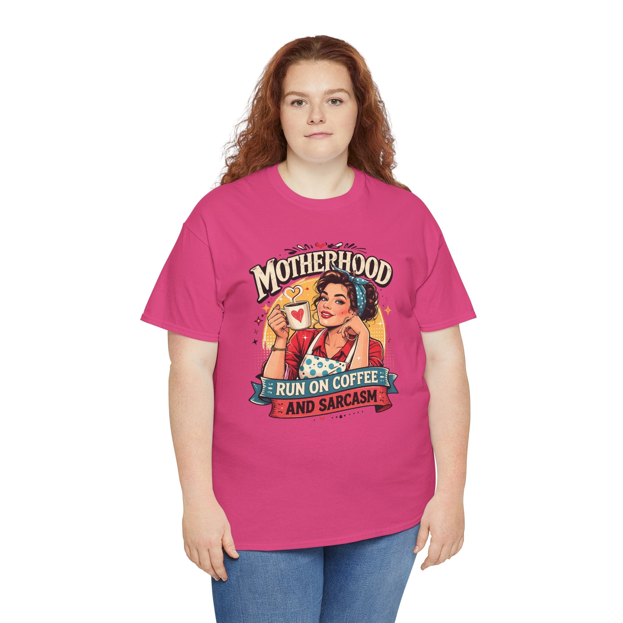 Funny Mom Life Graphic Tee | Motherhood Coffee & Sarcasm Shirt | Retro Mom Shirt | Cr8tive Designs