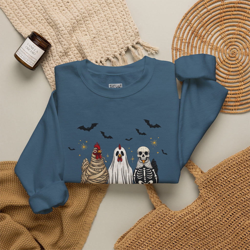 Halloween Chicken Costume Sweatshirt | Funny Spooky Season Crewneck | Cr8tive Designs