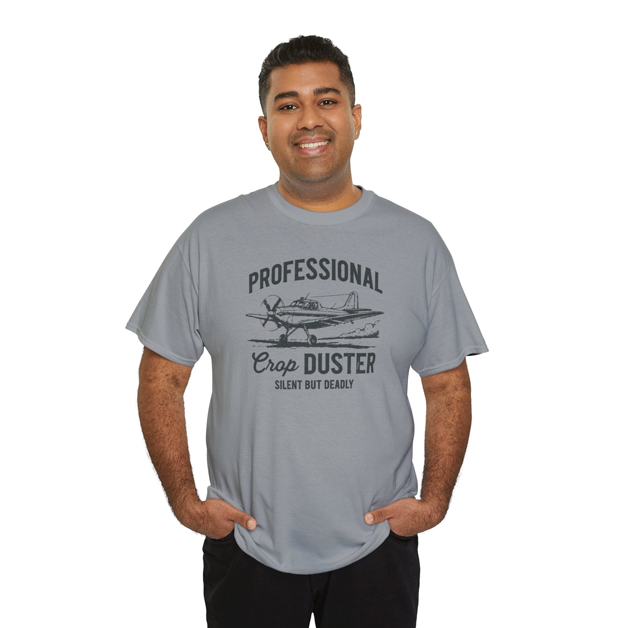 Professional Crop Duster T-Shirt | Funny Airplane Humor Dad Joke Tee | Cr8tive Designs