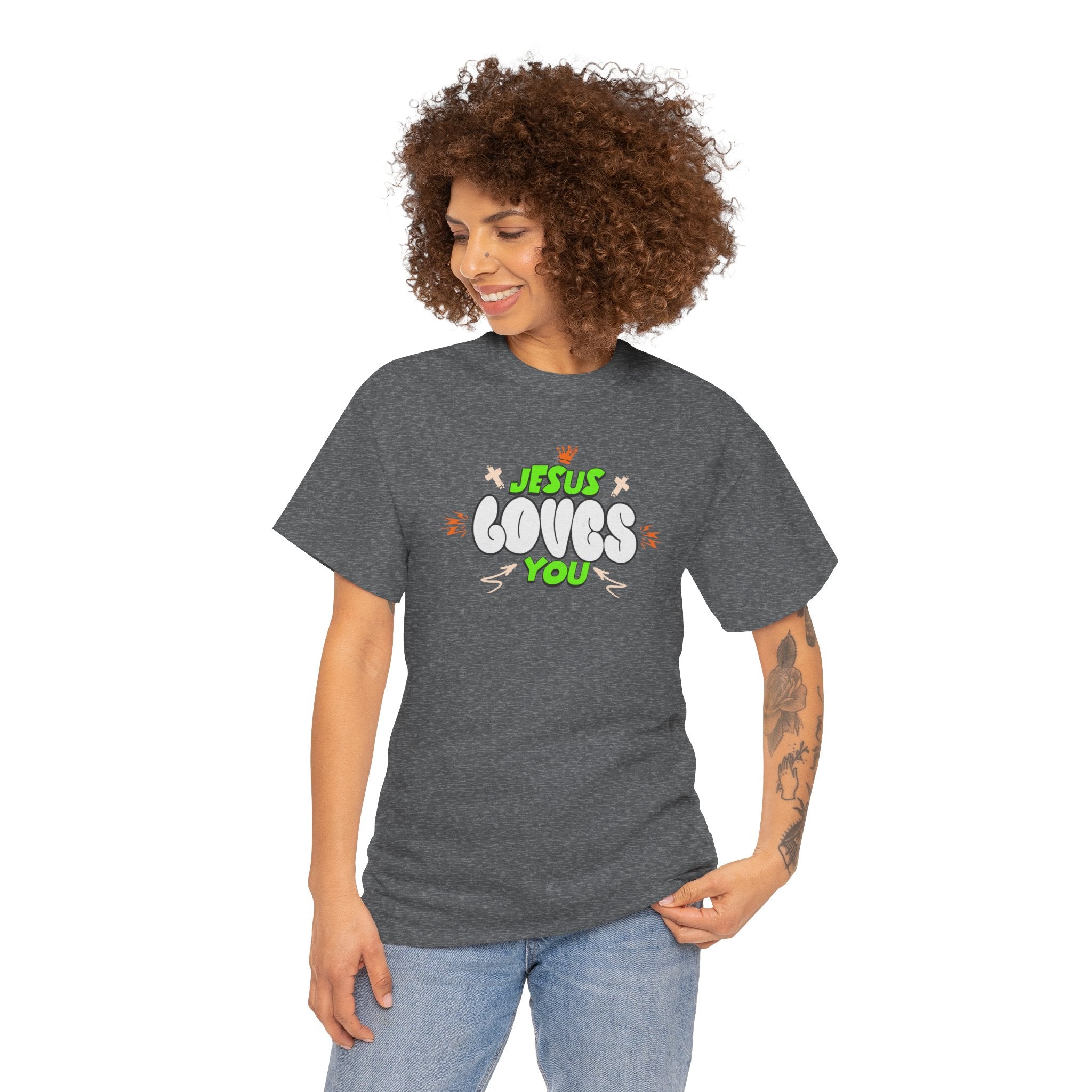 Jesus Loves You T-Shirt | Retro Bubble Gospel Tee | Cr8tive Designs