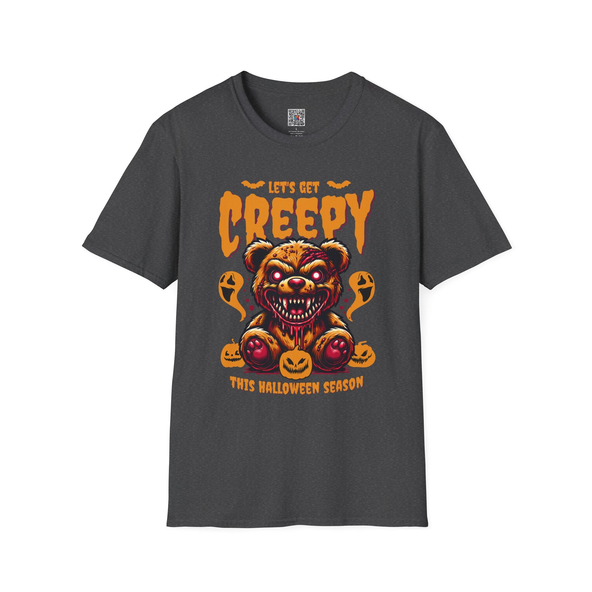 Let's Get Creepy Halloween T-Shirt | Scary Teddy Horror Graphic Tee | Cr8tive Designs