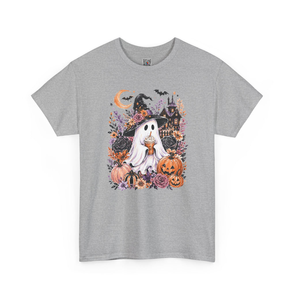 Halloween Ghost Coffee T-Shirt | Vintage Spooky Autumn Tee | Cr8tive Designs