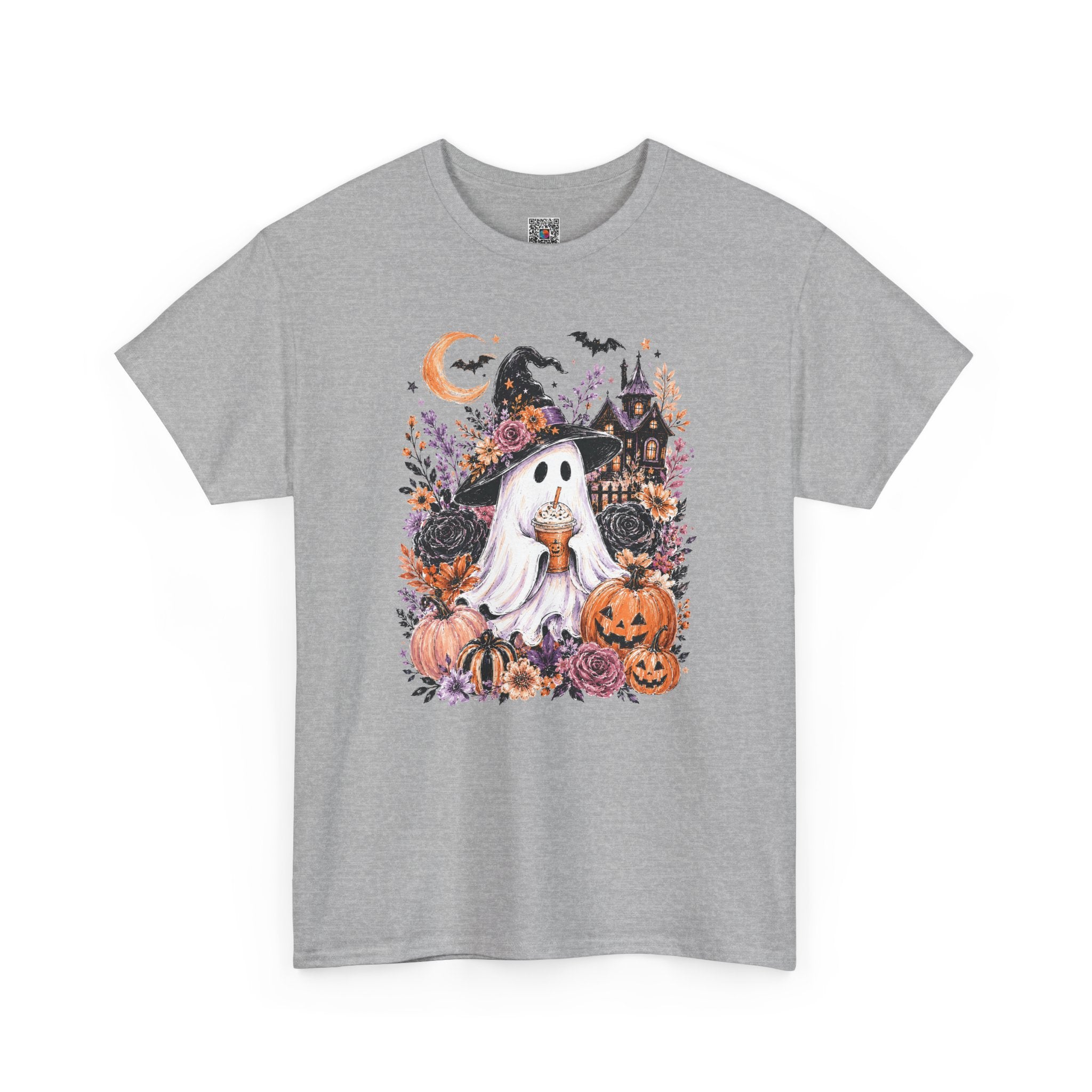 Halloween Ghost Coffee T-Shirt | Vintage Spooky Autumn Tee | Cr8tive Designs