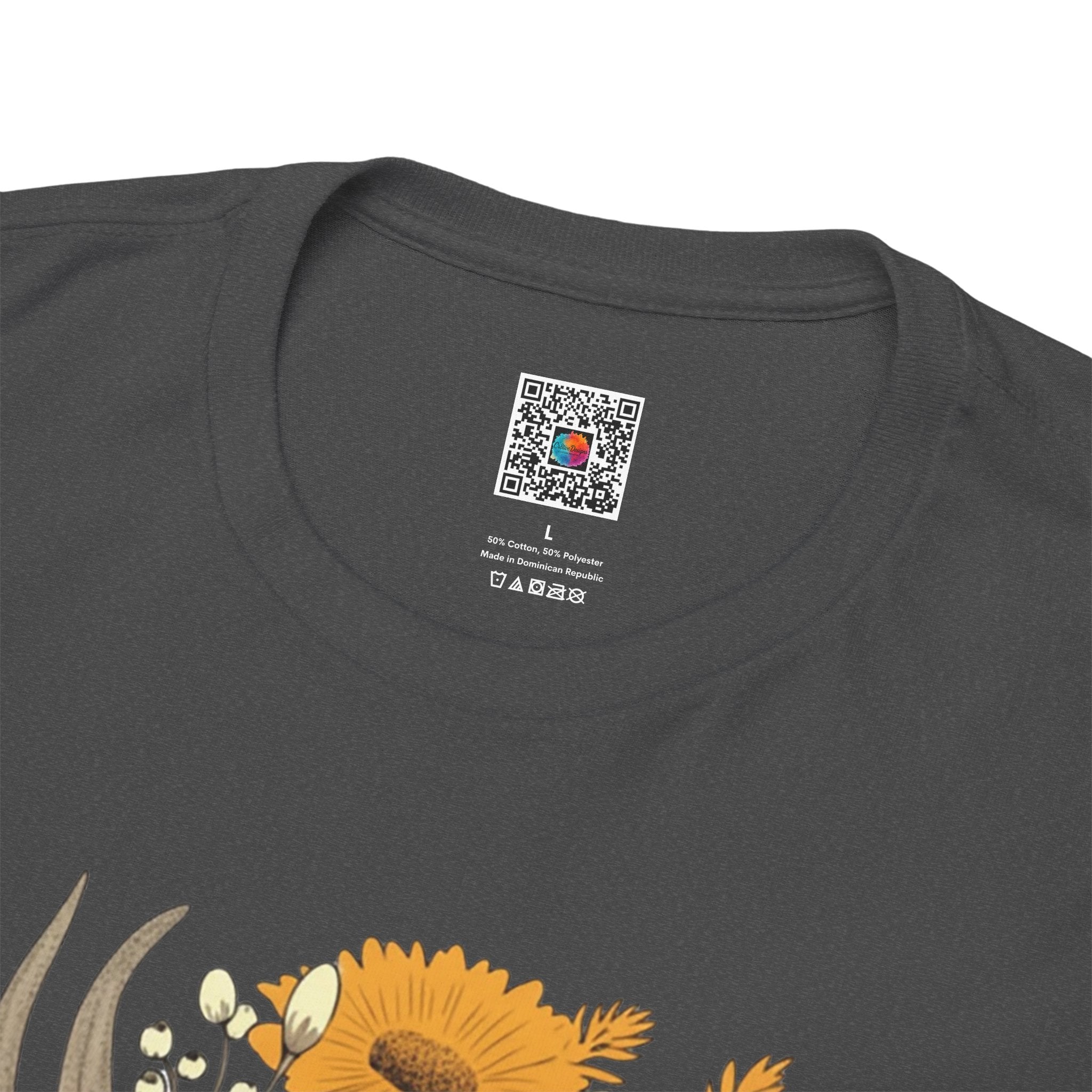 Vintage Yellow Floral T-Shirt/Cr8tive Designs
