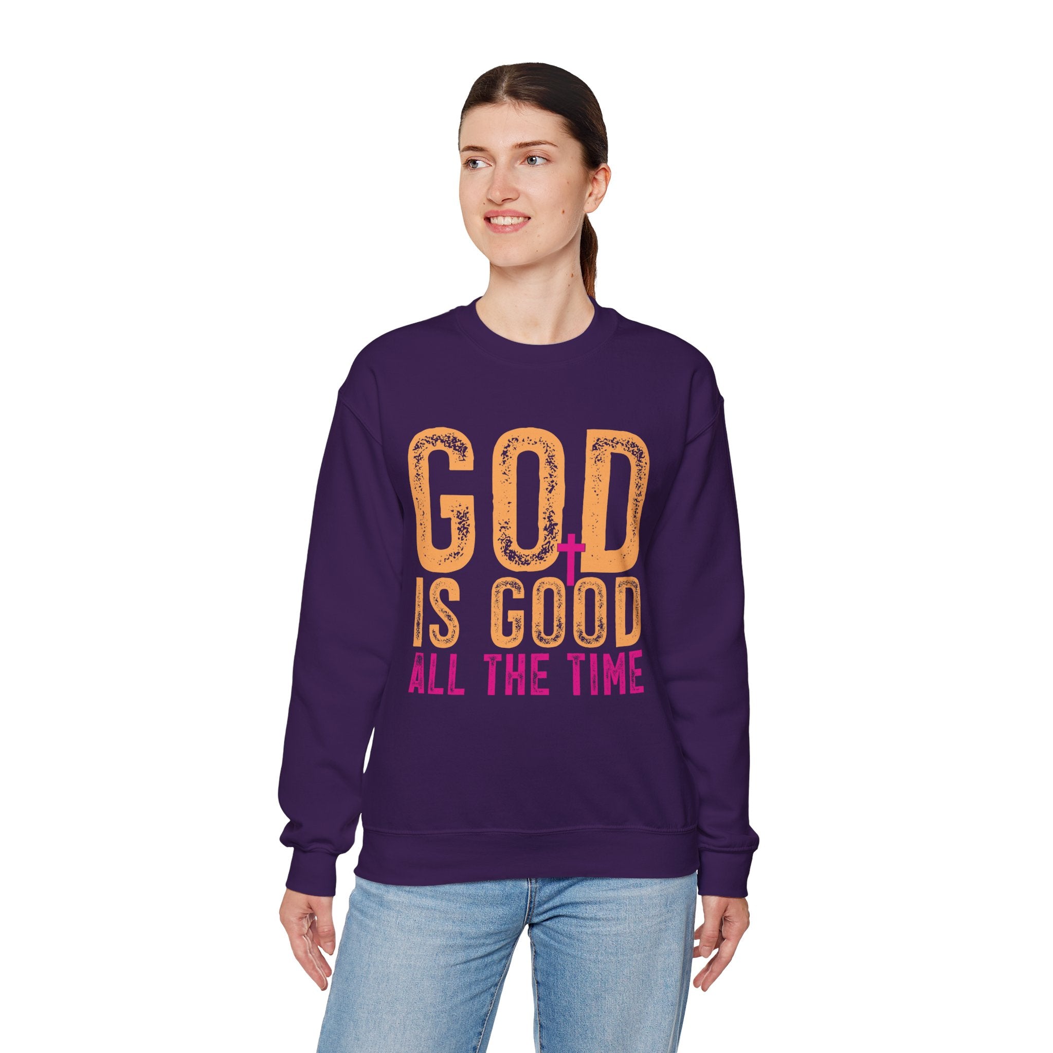 God Is Good All The Time – Inspirational Christian Faith Sweatshirt | Cr8tive Designs