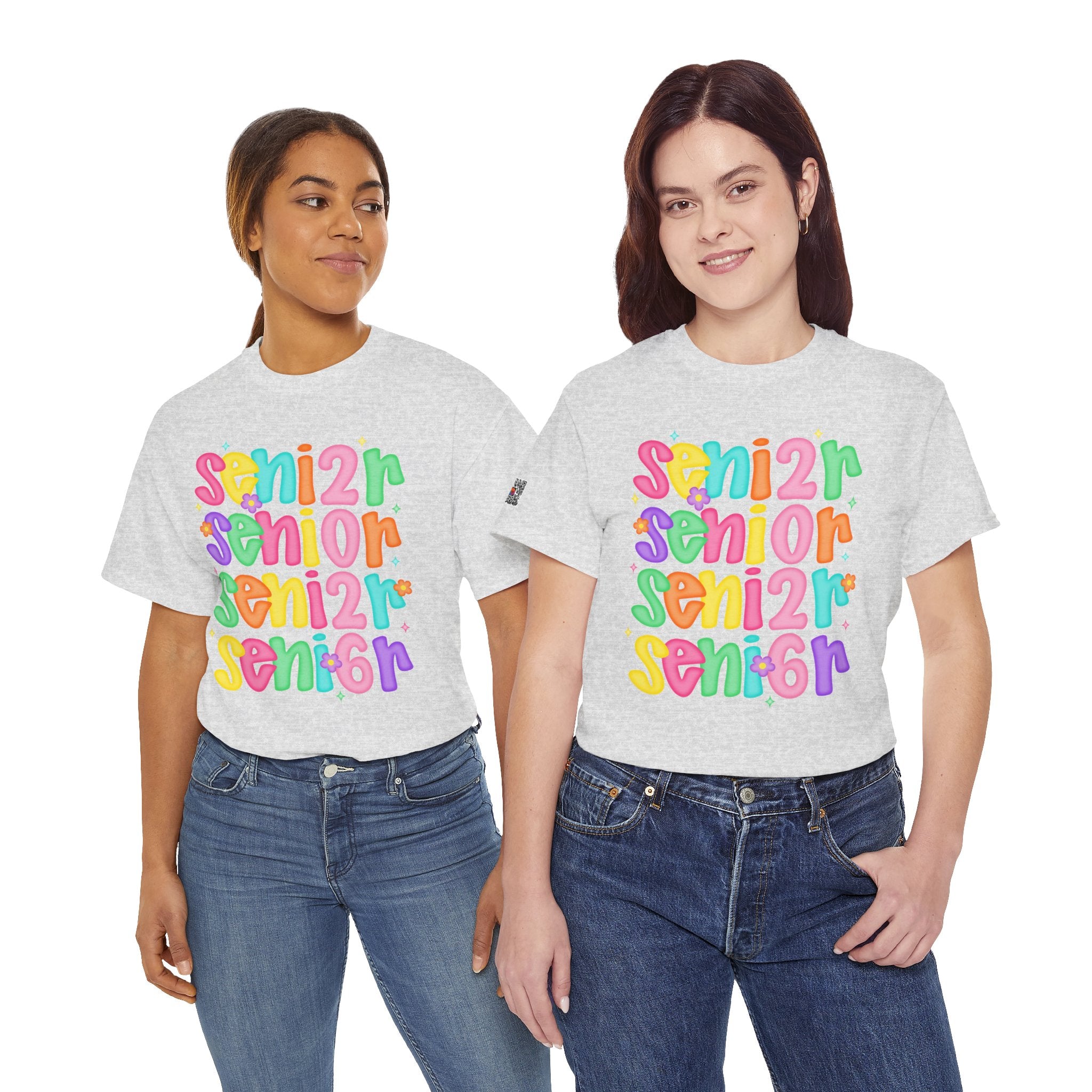 Senior 2026 Retro Colorful T-Shirt | Groovy Stacked Senior Tee | Fun Graduation Shirt | Cr8tive Designs