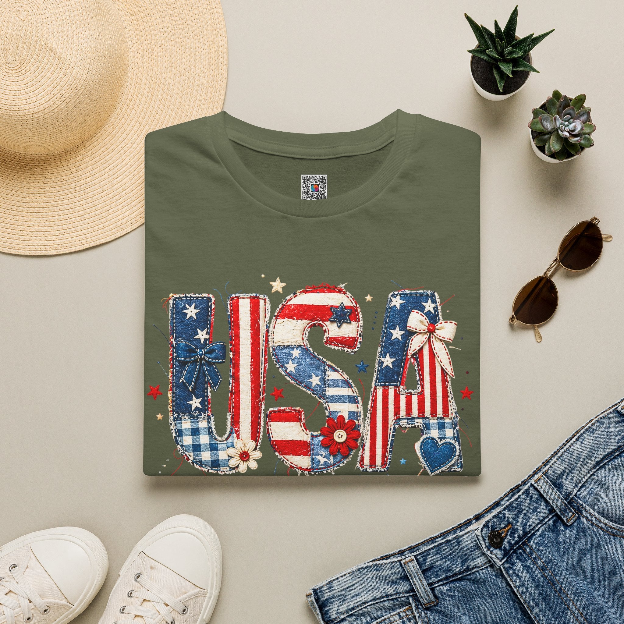 USA Patriotic | Vintage Red White & Blue Design | Cr8tive Designs