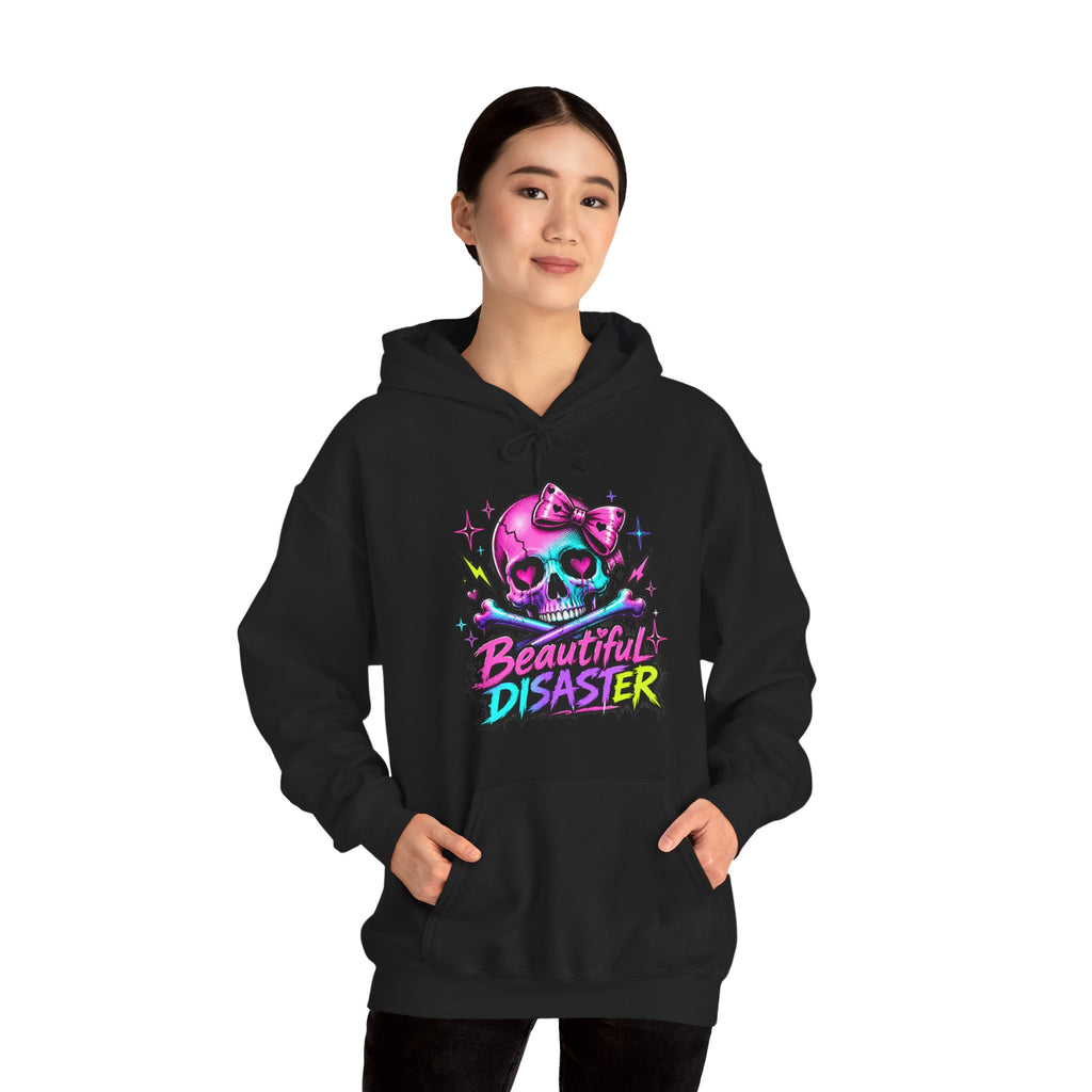 Beautiful Disaster | Colorful Edgy Skull Hoodie | Cr8tive Designs