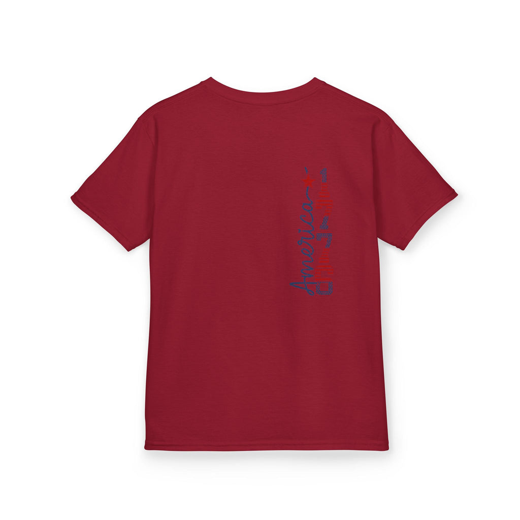 Kids USA Flag Tee | Patriotic Front and Back Design | Cr8tive Designs