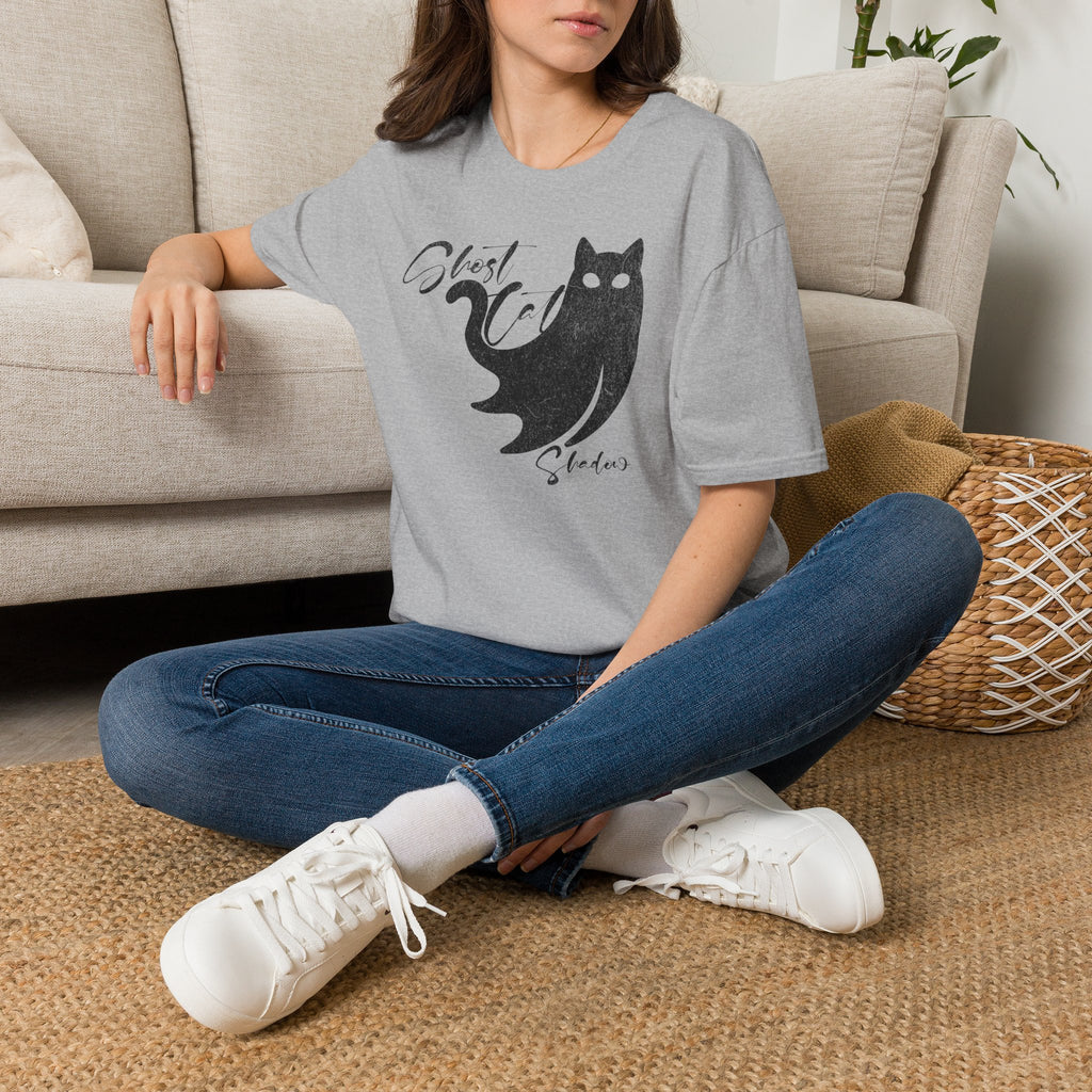Ghost Cat T-Shirt | Cute Spooky Cat Graphic Tee | Cr8tive Designs
