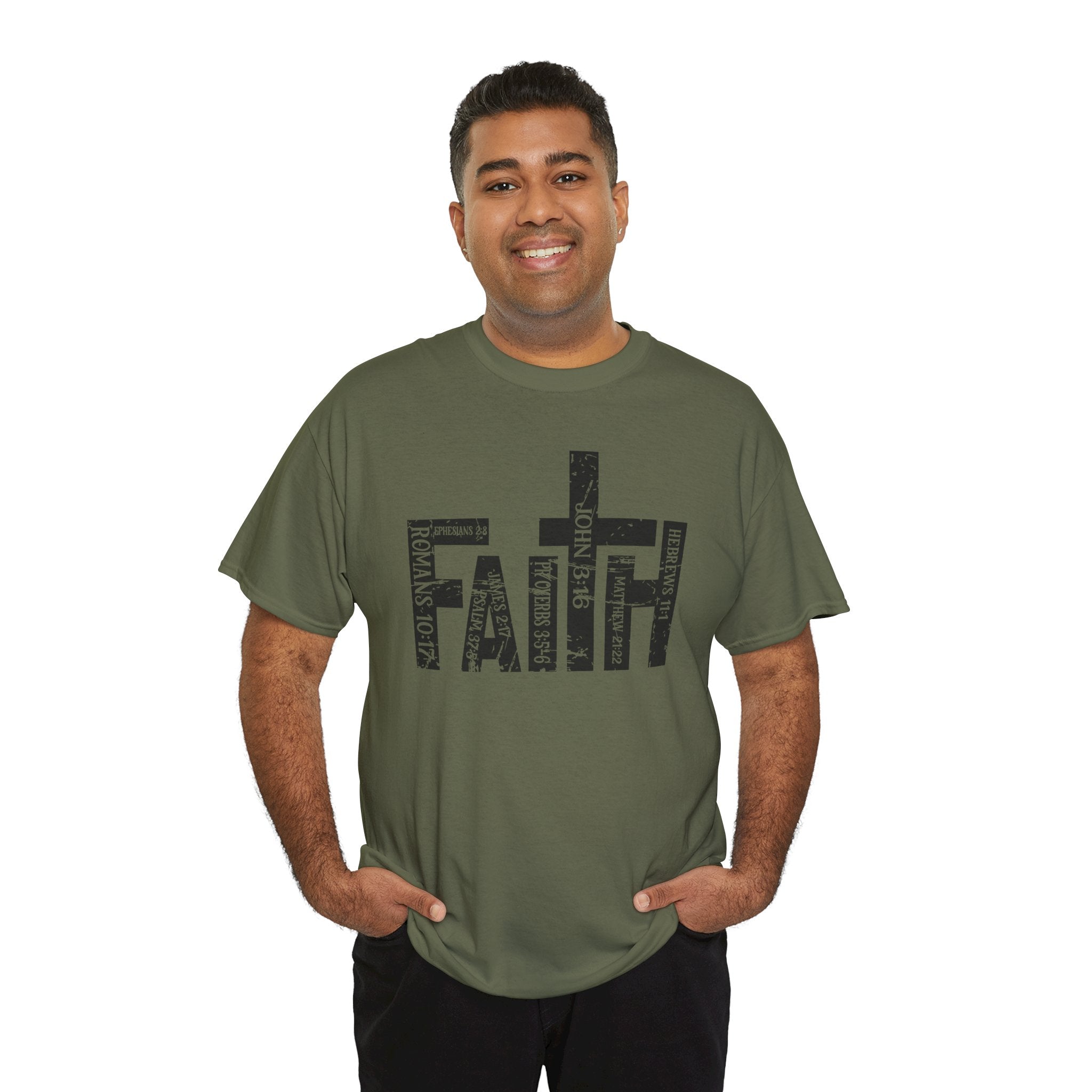 Faith – Minimalist Christian Cross Graphic T-Shirt | Cr8tive Designs