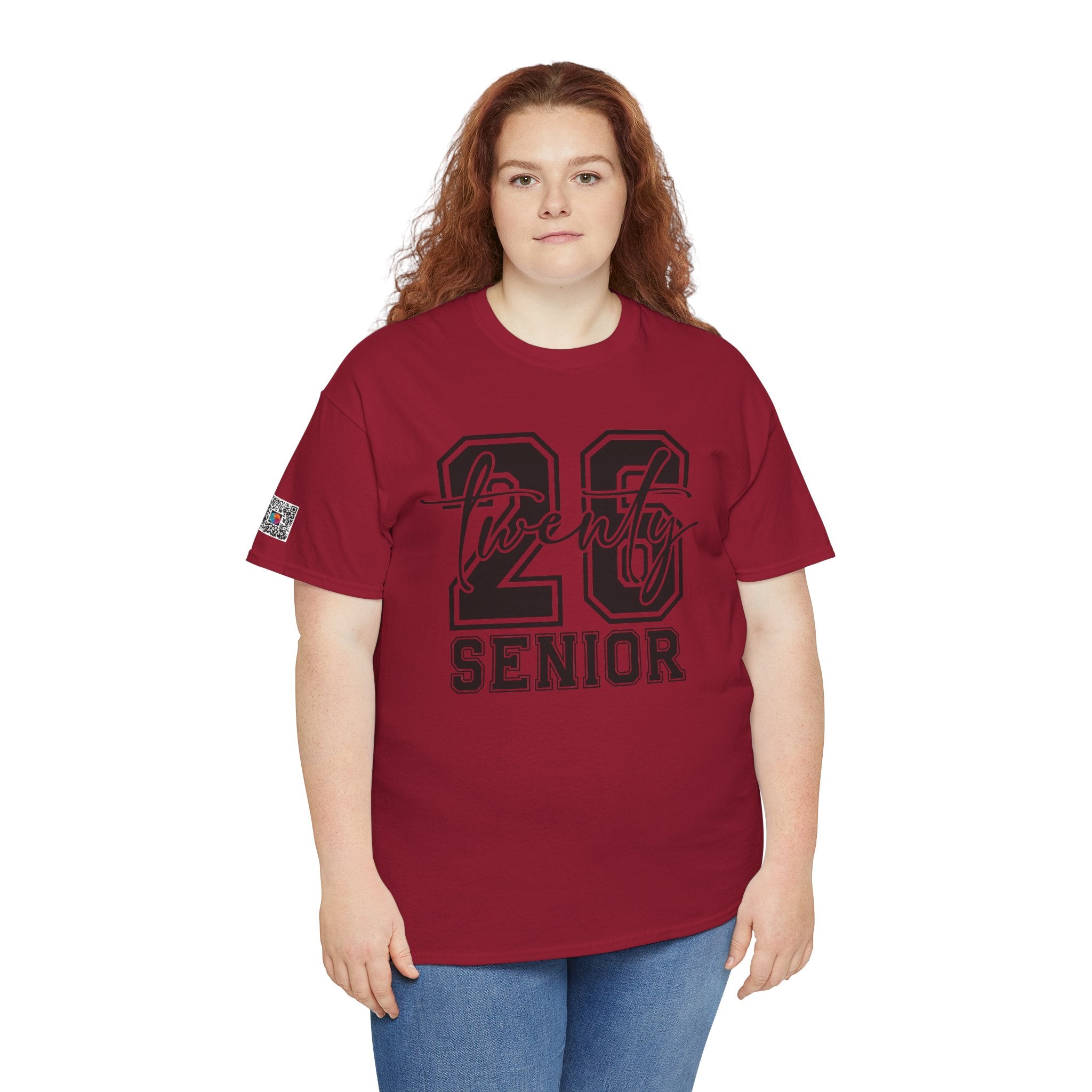 Senior 2026 Script Back T-Shirt | Vertical Graduation Tee | Trendy Senior Shirt | Unisex Fit | Cr8tive Designs