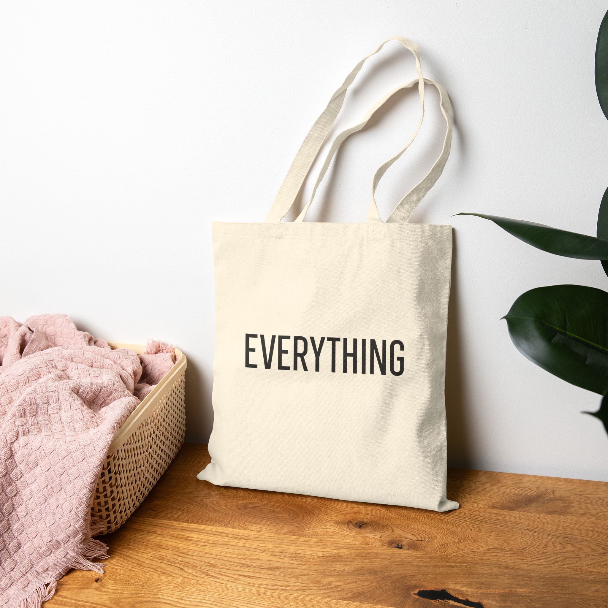Everything Cotton Tote Bag — Minimalist Canvas Grocery & Everyday Shopper