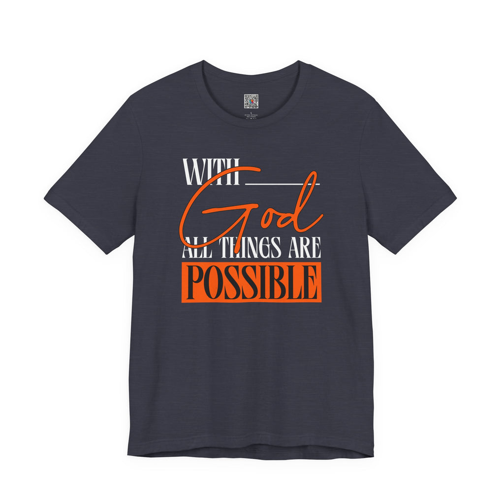 Inspirational 'With God All Things Are Possible' Graphic Tee| Cr8tive Designs