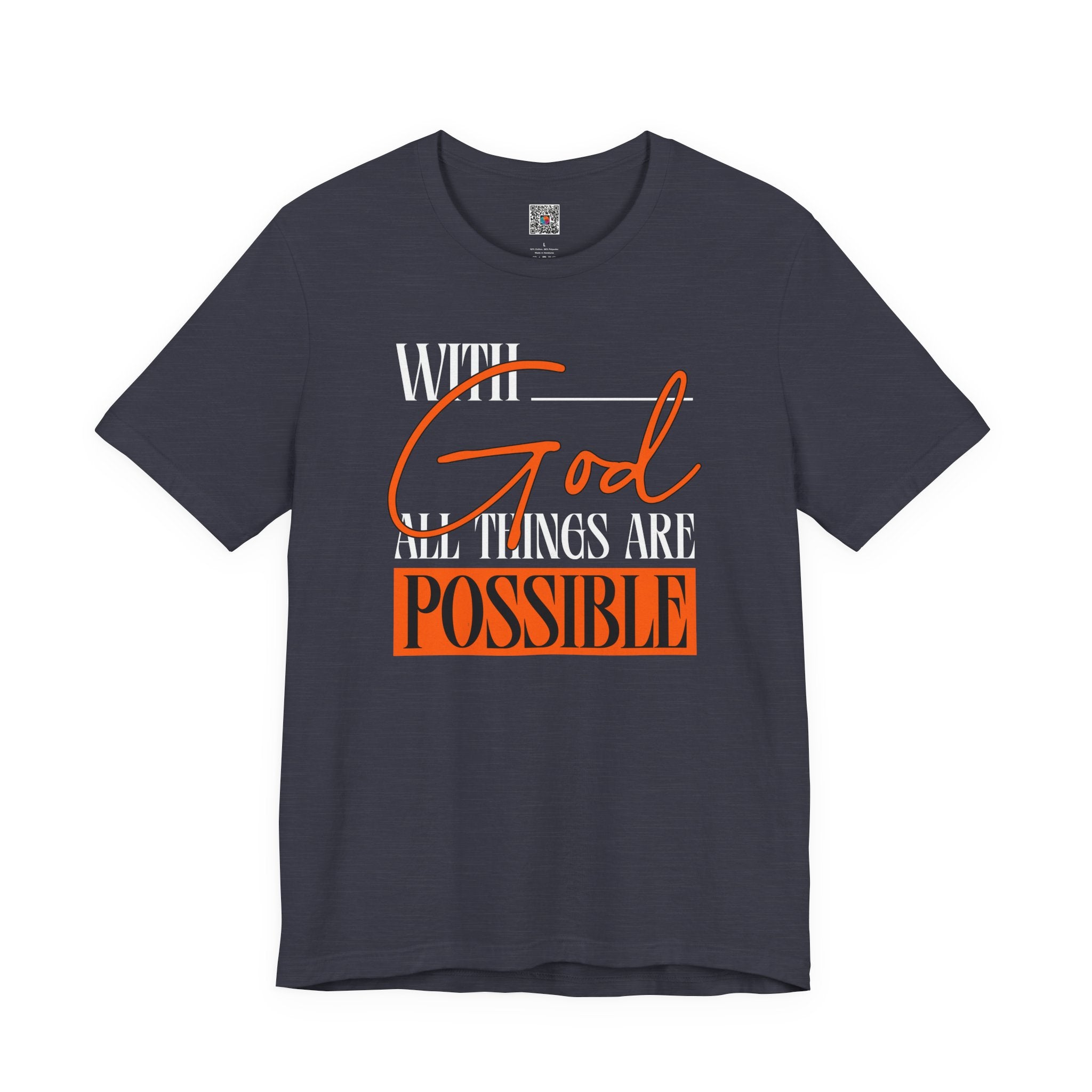 Inspirational 'With God All Things Are Possible' Graphic Tee| Cr8tive Designs