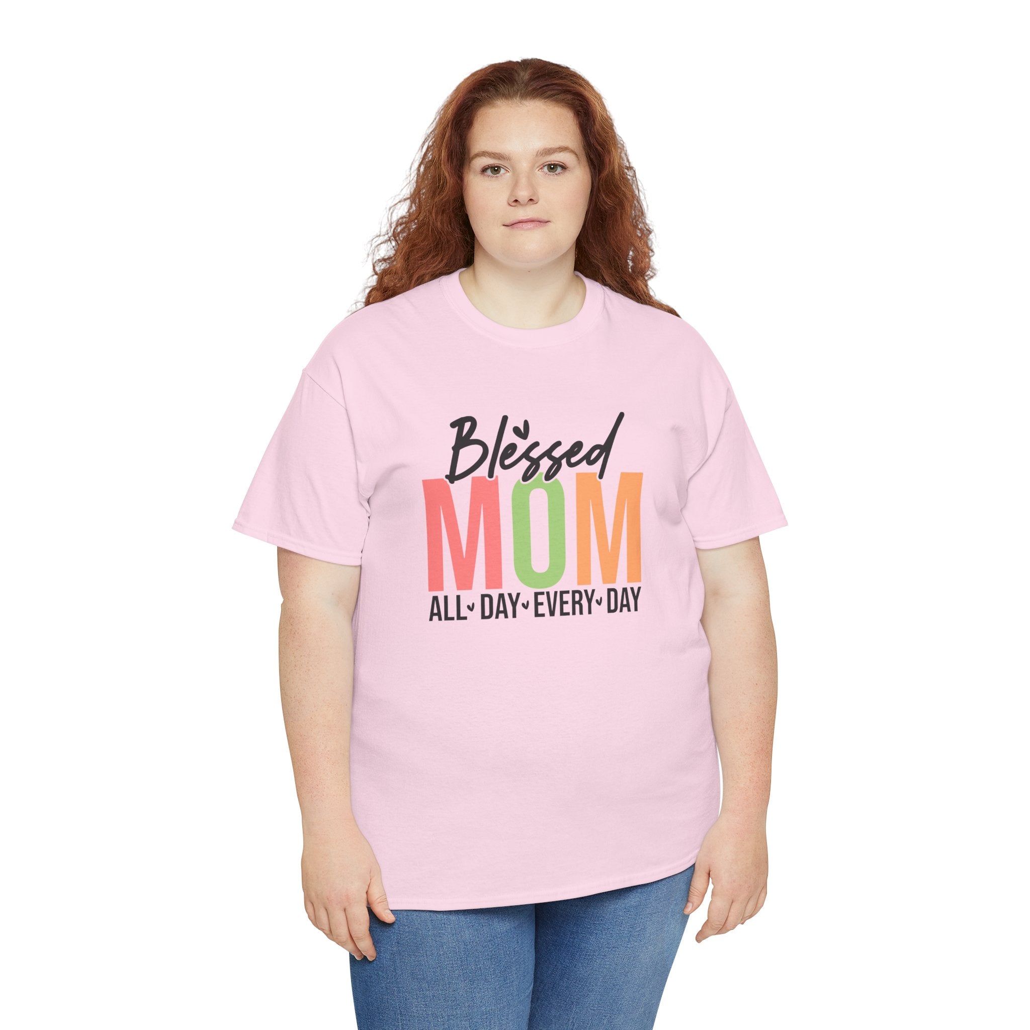 Blessed Mom T-Shirt – Cute Mother’s Day Gift Tee, “All Day Every Day” Graphic Shirt | Cr8tive Designs