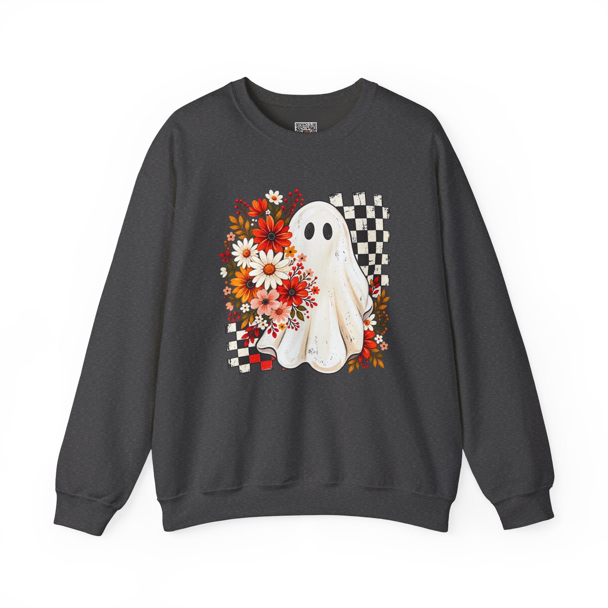 Floral Ghost Sweatshirt | Spooky Season Halloween Crewneck | Cr8tive Designs