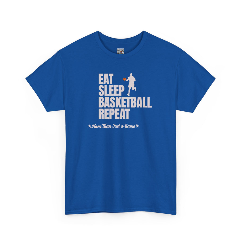 Eat Sleep Basketball Repeat T-Shirt | More Than Just a Game Sports Graphic Tee | Cr8tive Designs