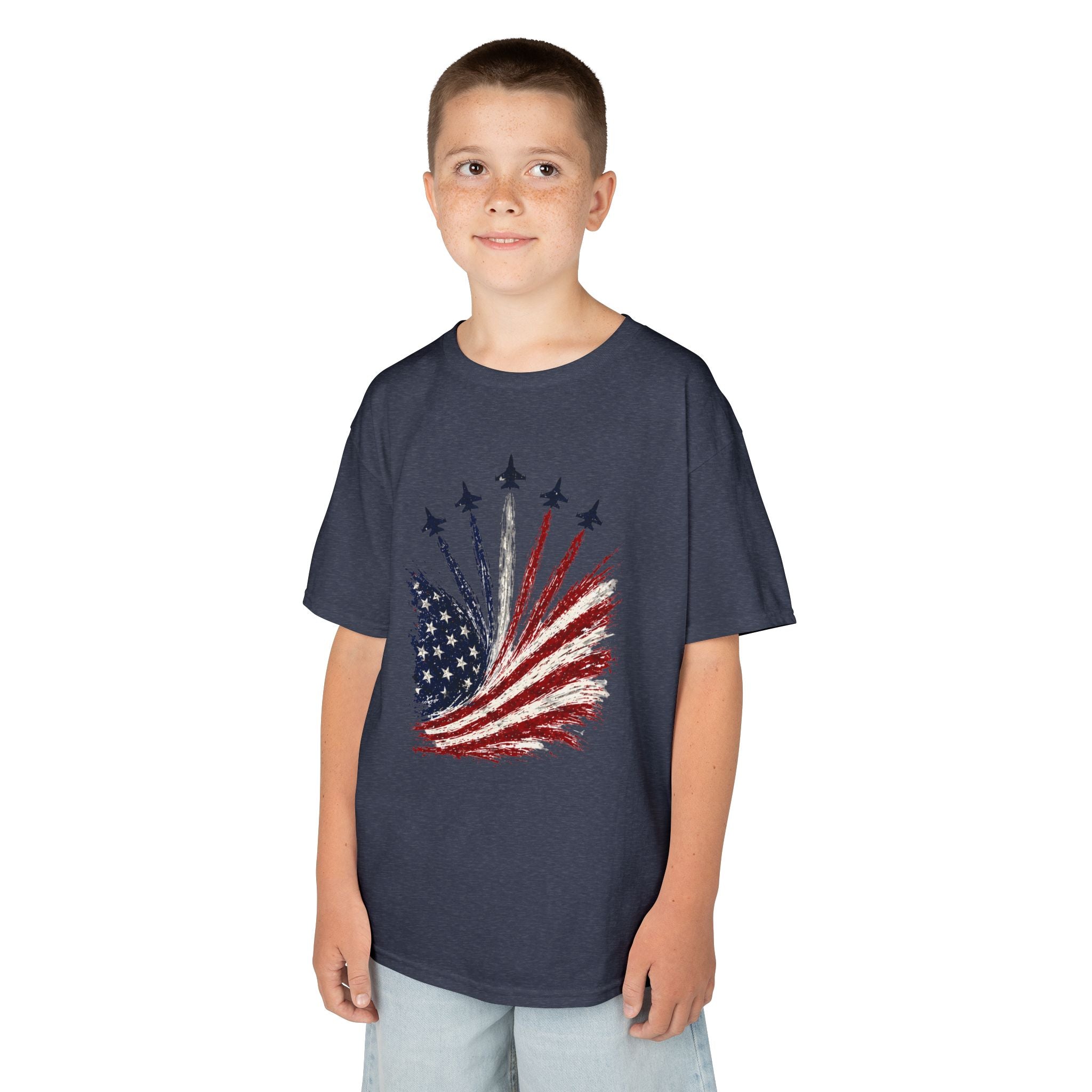 Kids American Flag Tee | Patriotic Stars and Stripes Design | Cr8tive Designs