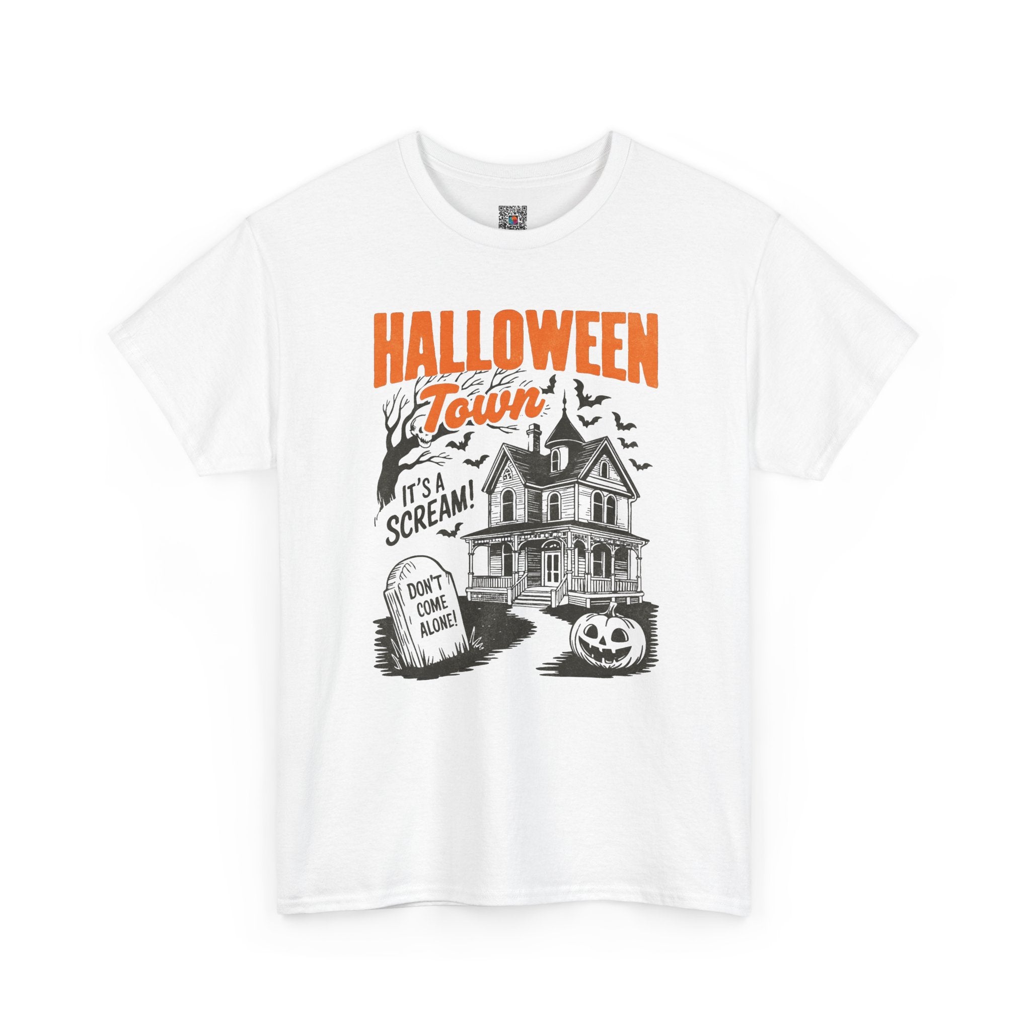 Halloween Town Haunted House Graphic T-Shirt | Spooky Season Vintage Halloween Tee | Cr8tive Designs
