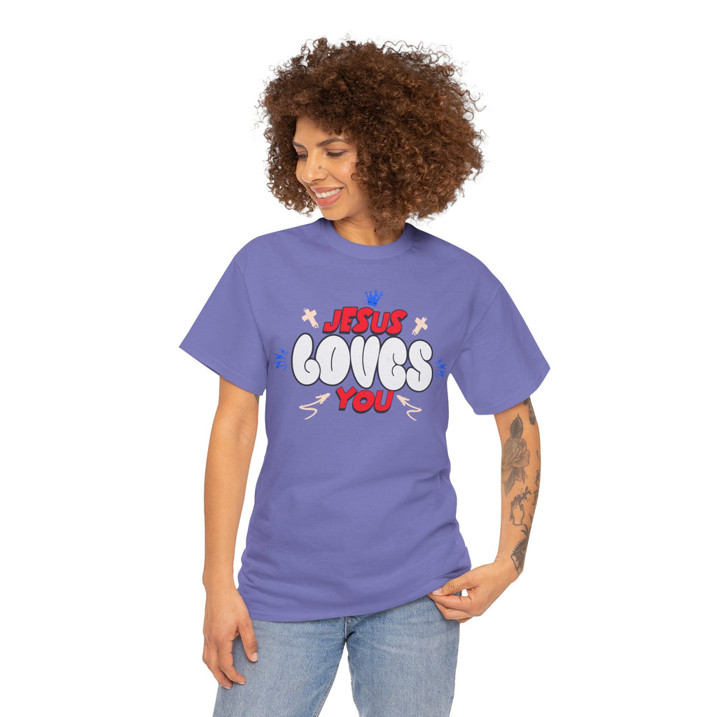 Jesus Loves You T-Shirt | Christian Faith Graphic Tee | Cr8tive Designs