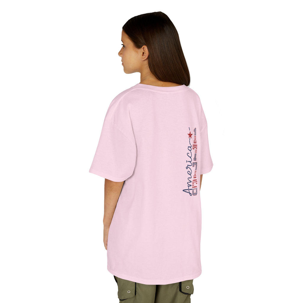 Kids USA Flag Tee | Patriotic Front and Back Design | Cr8tive Designs