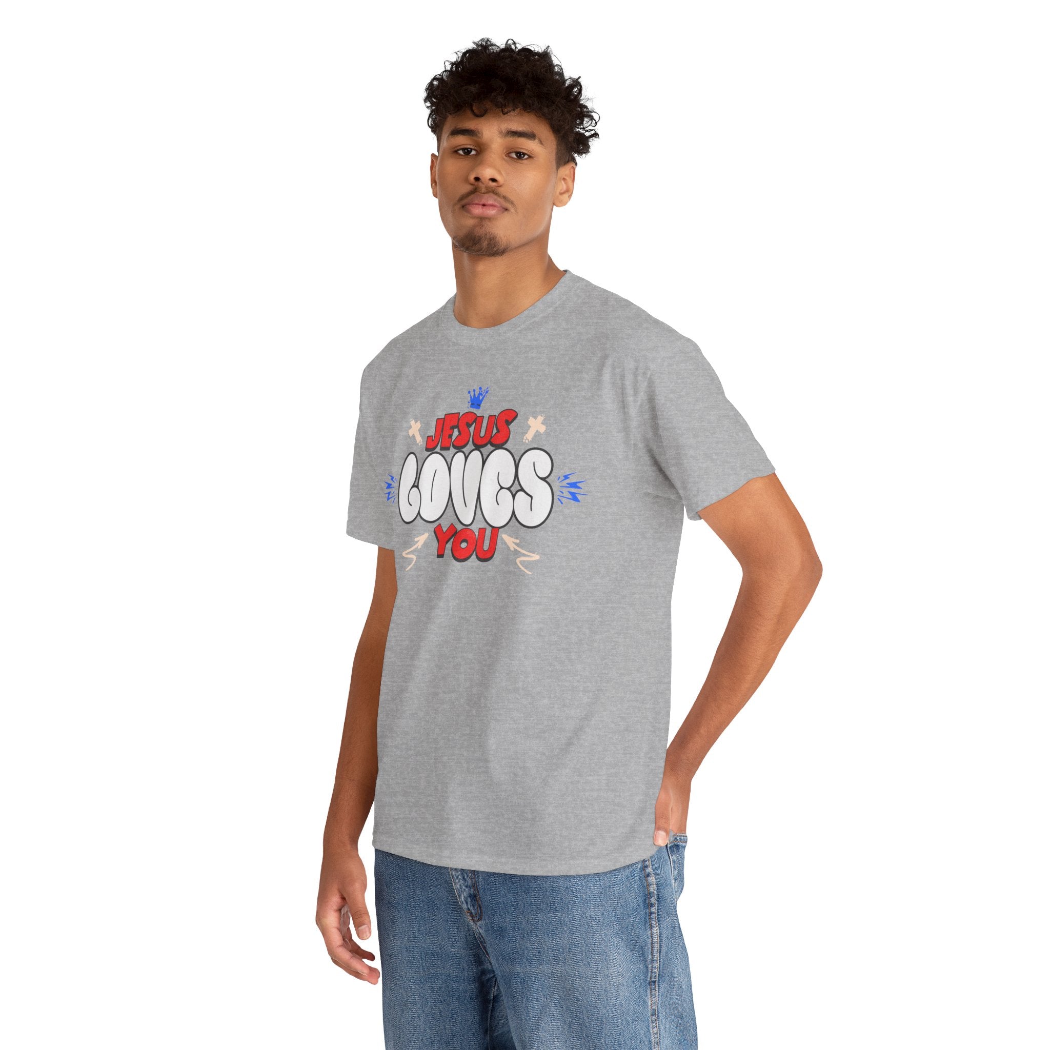 Jesus Loves You T-Shirt | Christian Faith Graphic Tee | Cr8tive Designs