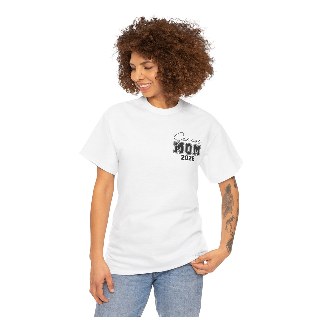 Senior Mom 2026 Front & Back T-Shirt | Proud Mom Graduation Tee | Class of 2026 Parent Shirt | Cr8tive Designs