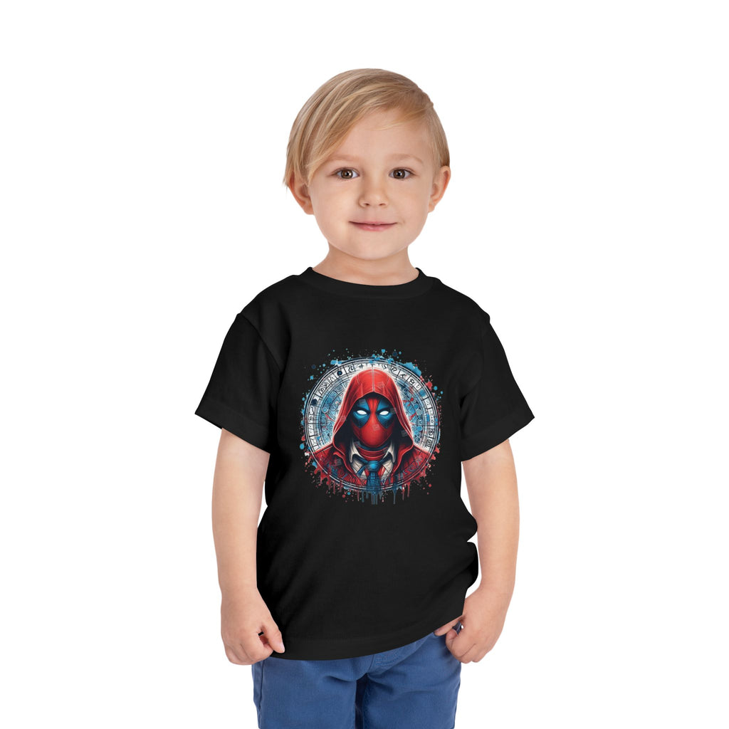 Red Masked Antihero Toddler Tee | Comic-Inspired Hero T-Shirt Design | Cr8tive Designs