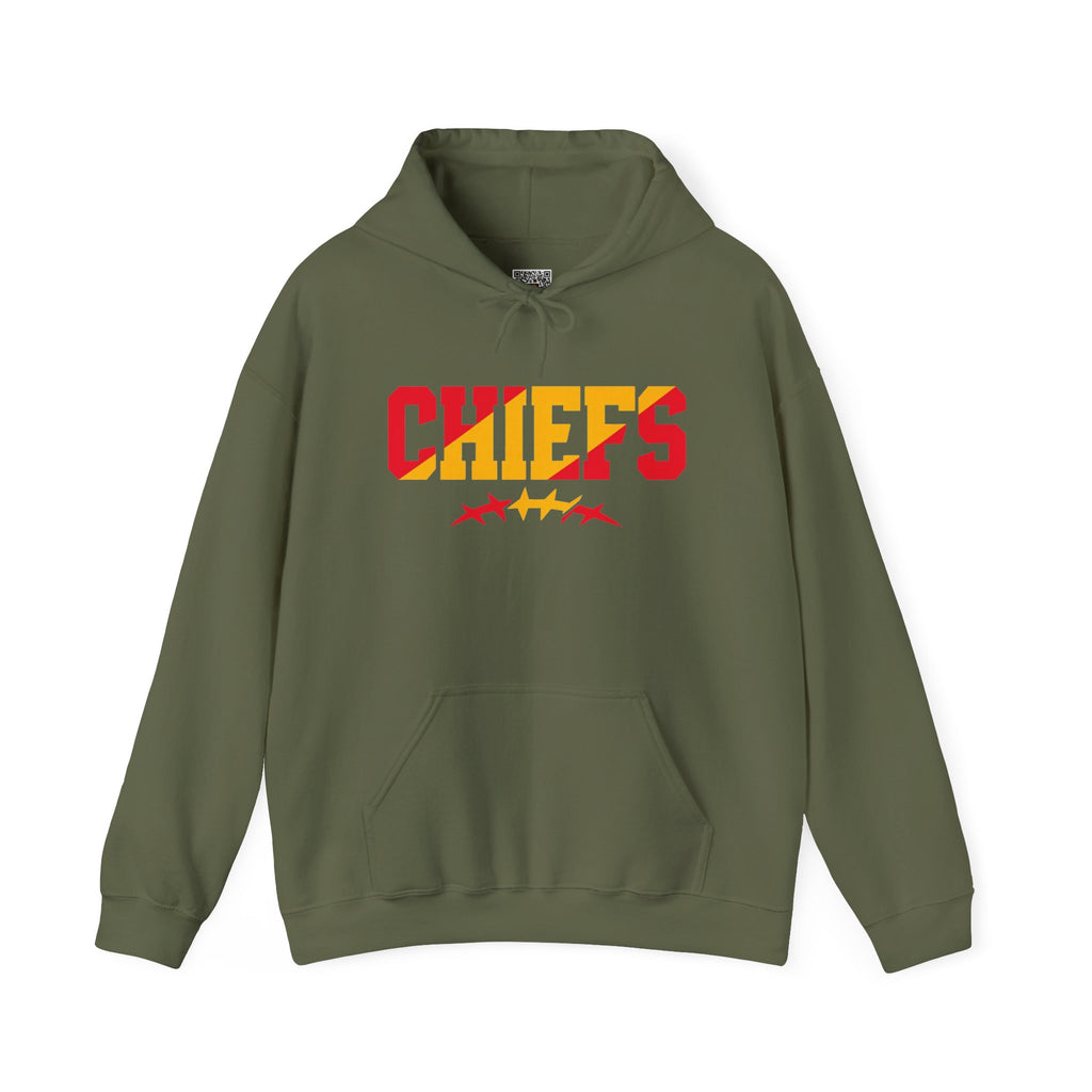 Chiefs Game Day Hoodie | Red & Gold Football Design | Cr8tive Designs