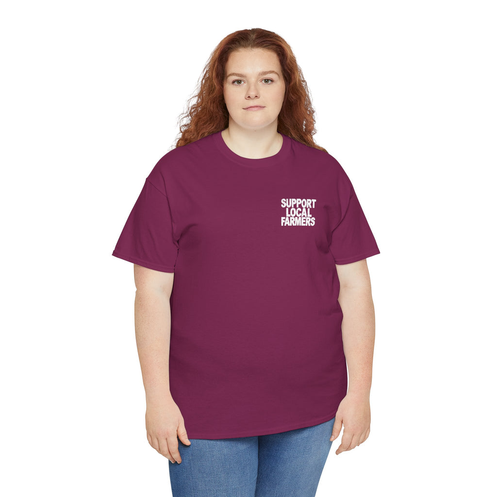 They Farm We Eat T-Shirt | Support Local Farmers Double Sided Graphic Tee | Cr8tive Designs