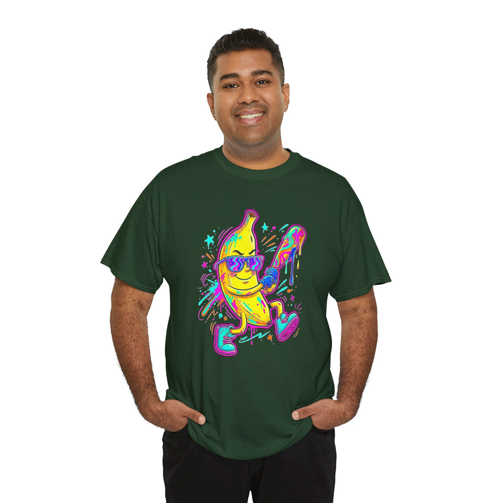 Banana Baseball Graphic T-Shirt | Neon Streetwear Tee | Cr8tive Designs