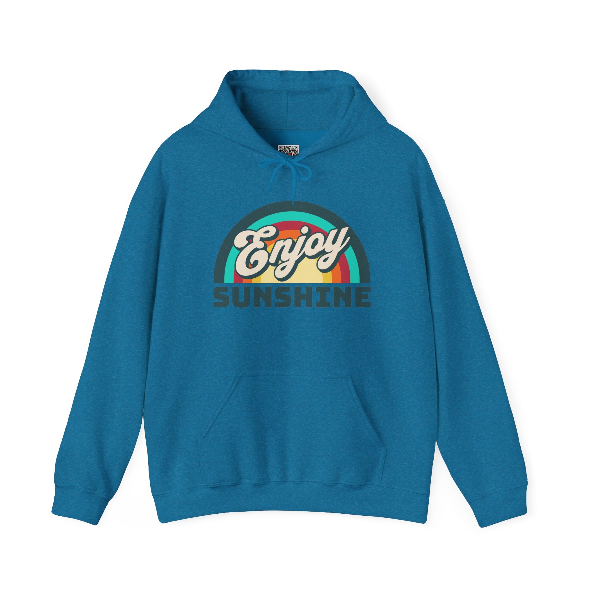 Enjoy Sunshine | Colorful Retro Rainbow Hoodie | Cr8tive Designs