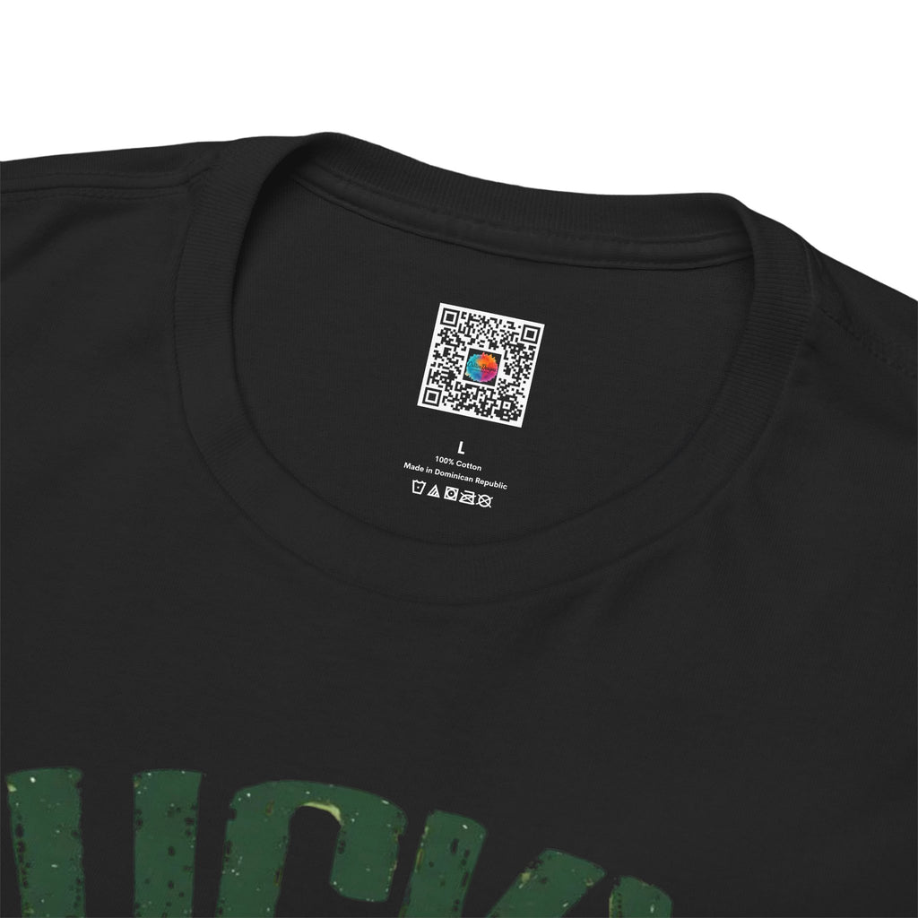 Lucky Checkerboard Shamrock T‑Shirt/Cr8tive Designs