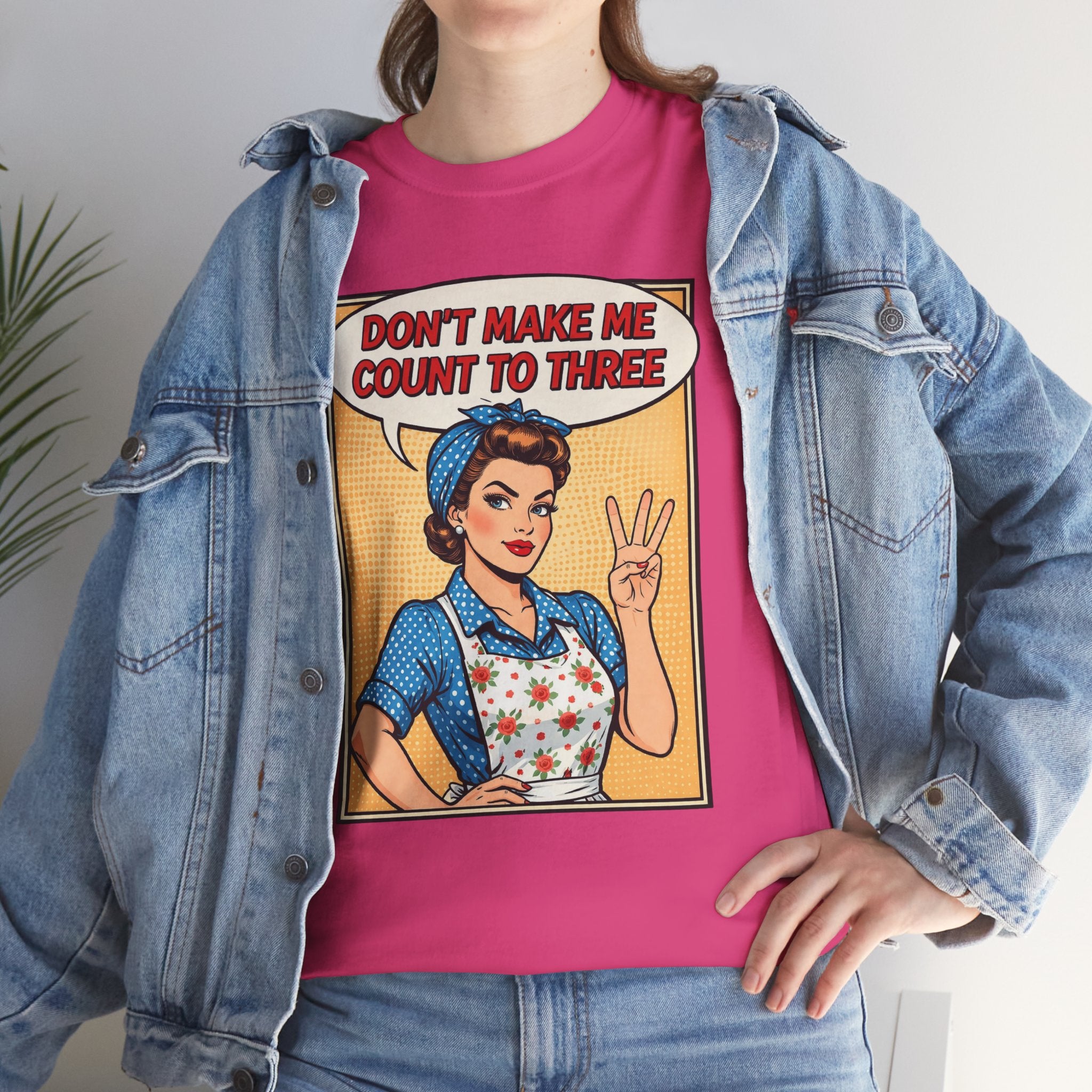 Don’t Make Me Count to Three Mom Shirt | Vintage Style Mom Life Tee | Funny Graphic | Cr8tive Designs