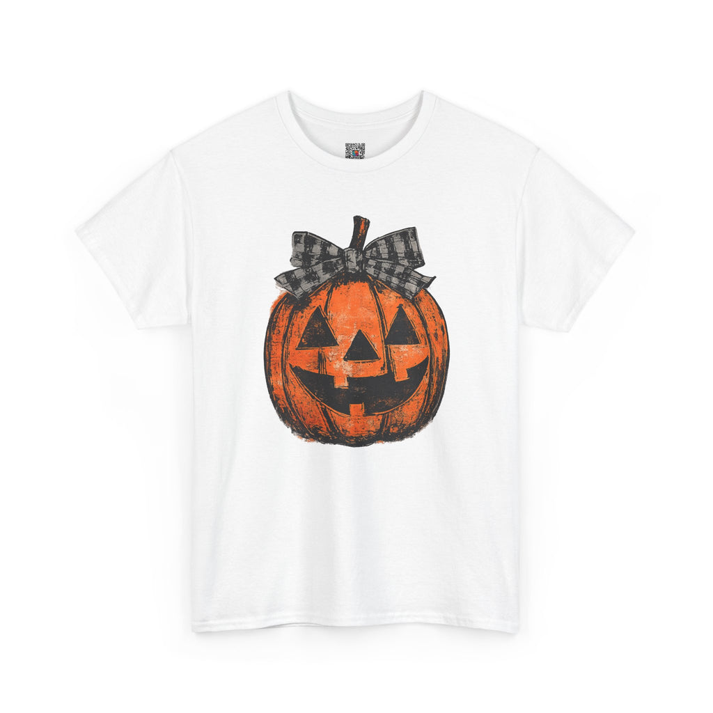 Distressed Pumpkin Bow Tee | Vintage Halloween T-Shirt | Cr8tive Designs