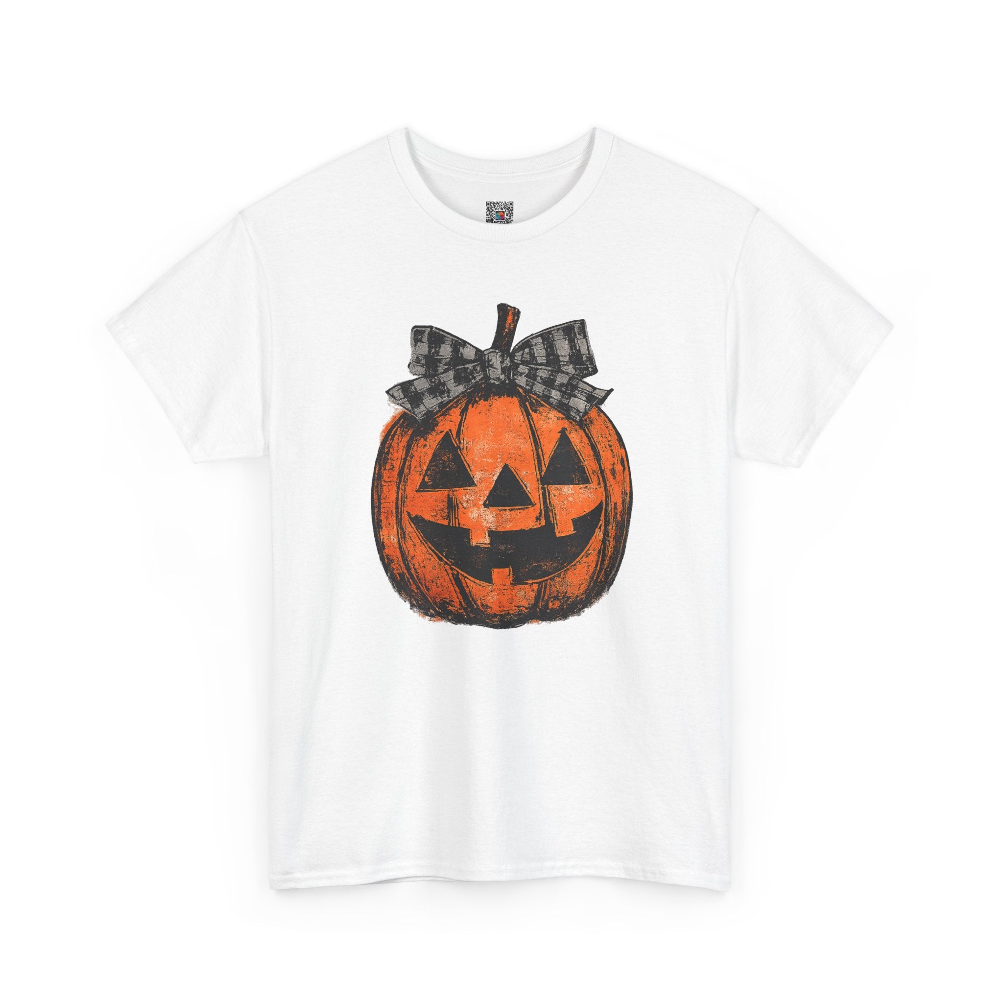 Distressed Pumpkin Bow Tee | Vintage Halloween T-Shirt | Cr8tive Designs