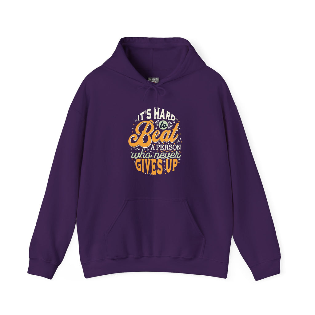 Never Gives Up Hoodie | Inspirational Retro Motivational Design | Cr8tive Designs