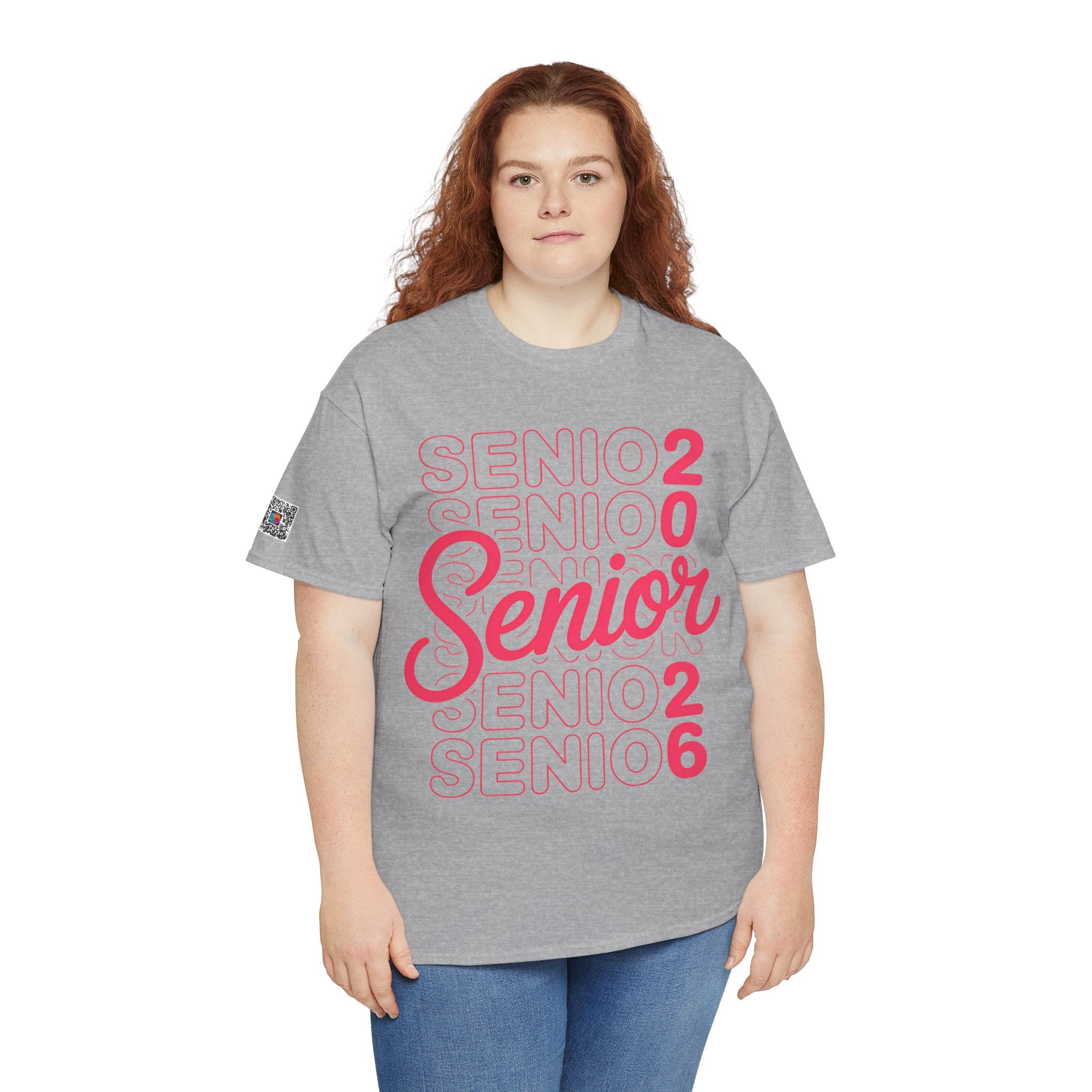Senior 2026 Neon Script T-Shirt | Bold Layered Typography Tee | Trendy Graduation Shirt | Cr8tive Designs
