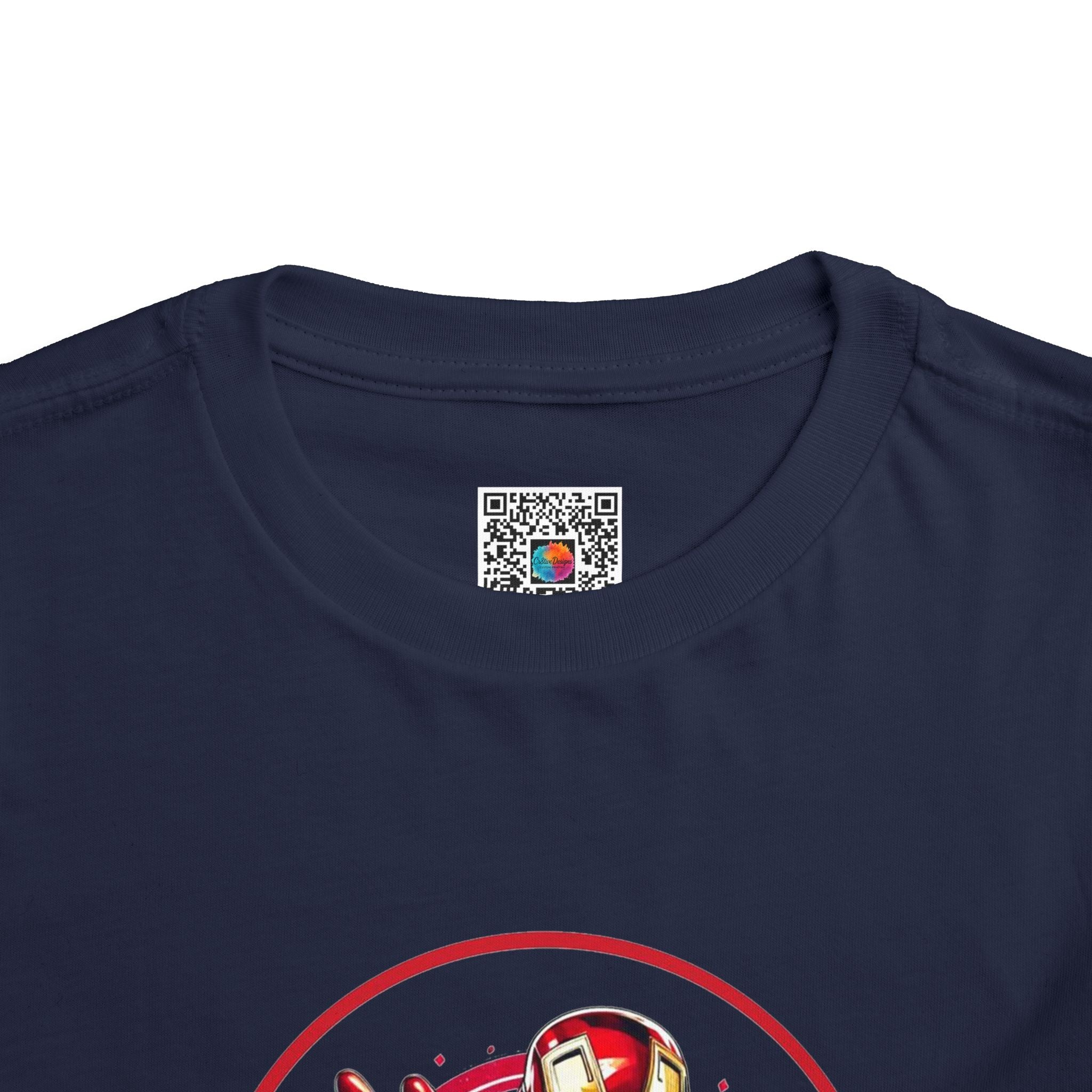 Red Masked Antihero Toddler Tee | Comic-Inspired Hero T-Shirt Design | Cr8tive Designs