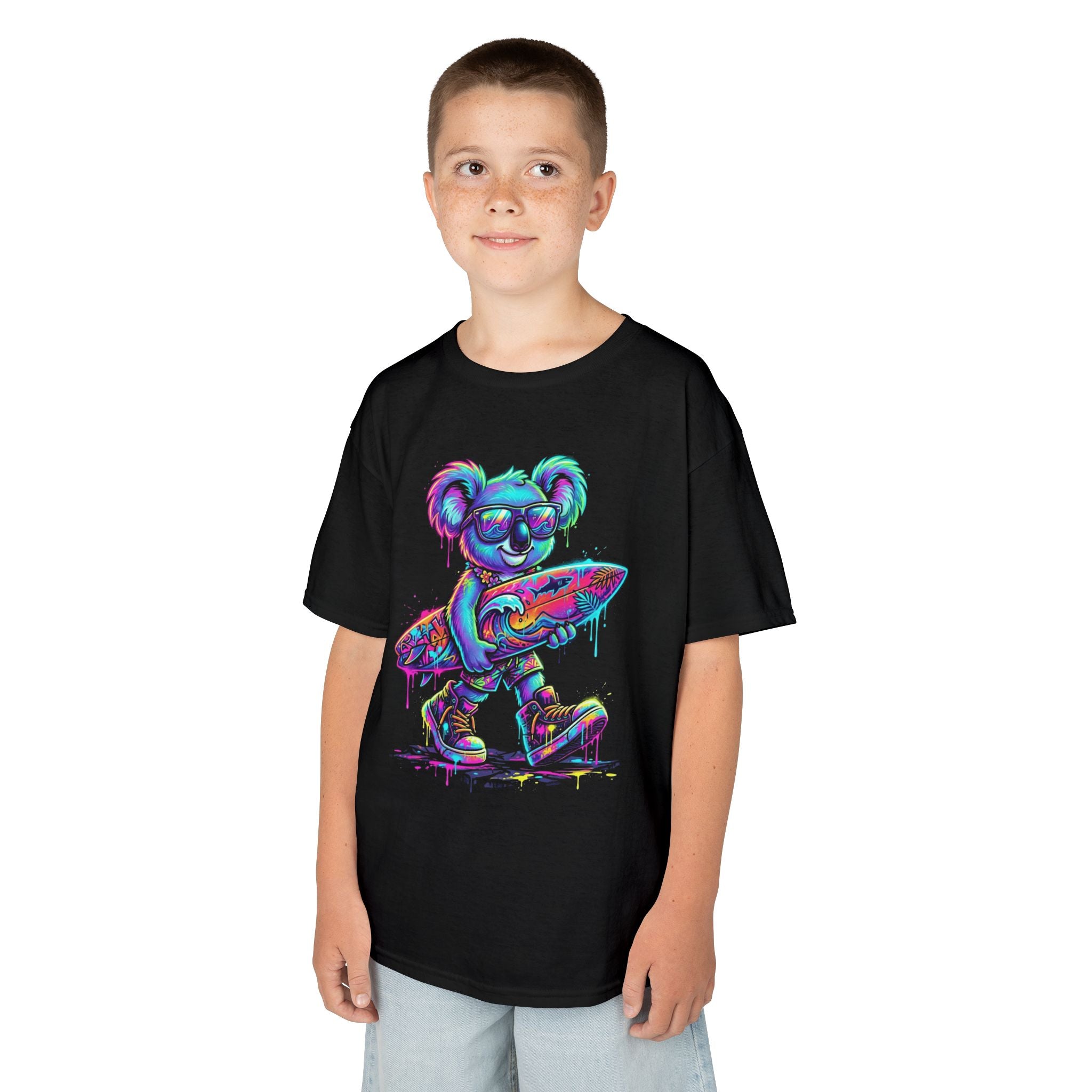 Neon Surfing Koala Graphic Tee | Cr8tive Designs