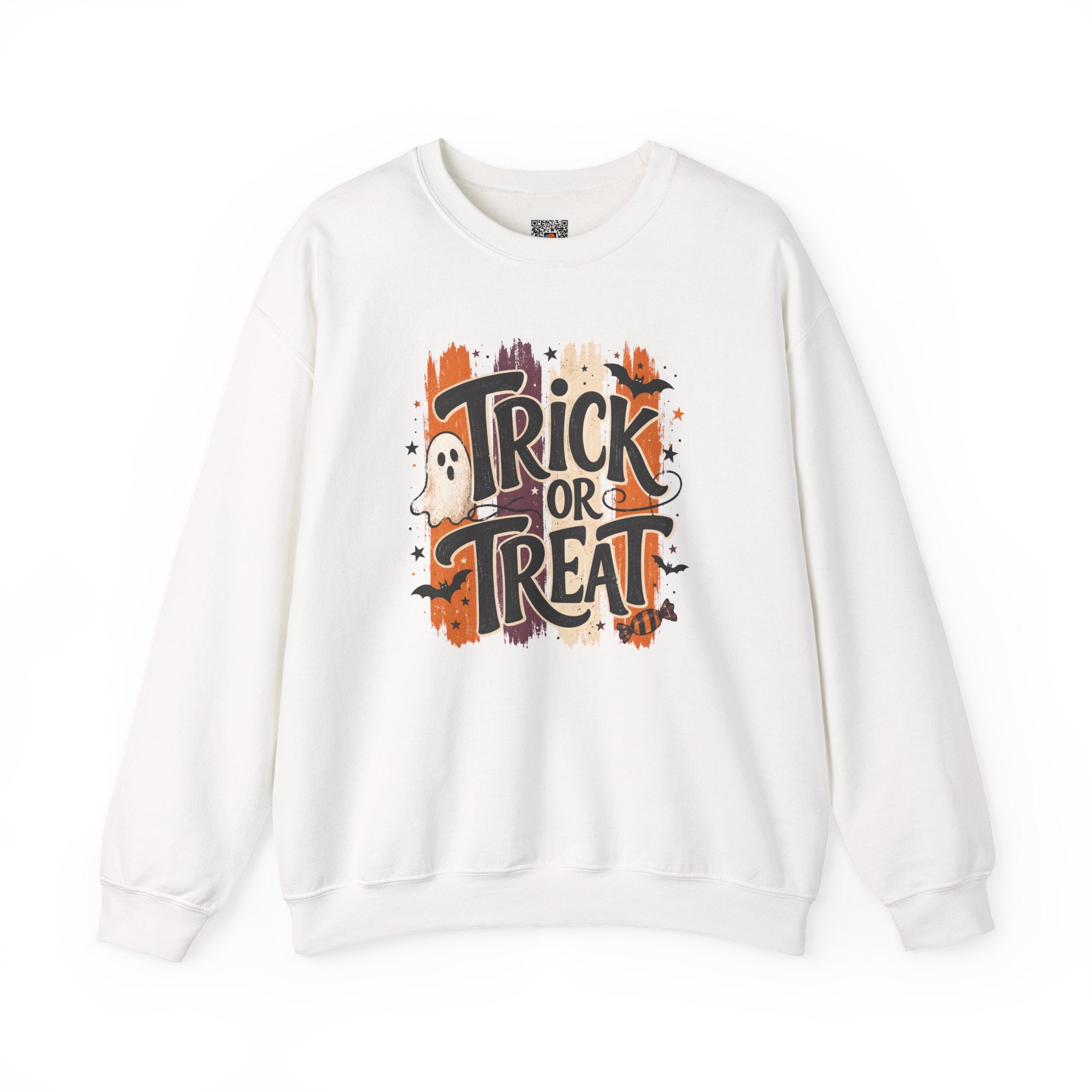 Trick or Treat Sweatshirt | Retro Halloween Ghost Graphic Crewneck | Cr8tive Designs