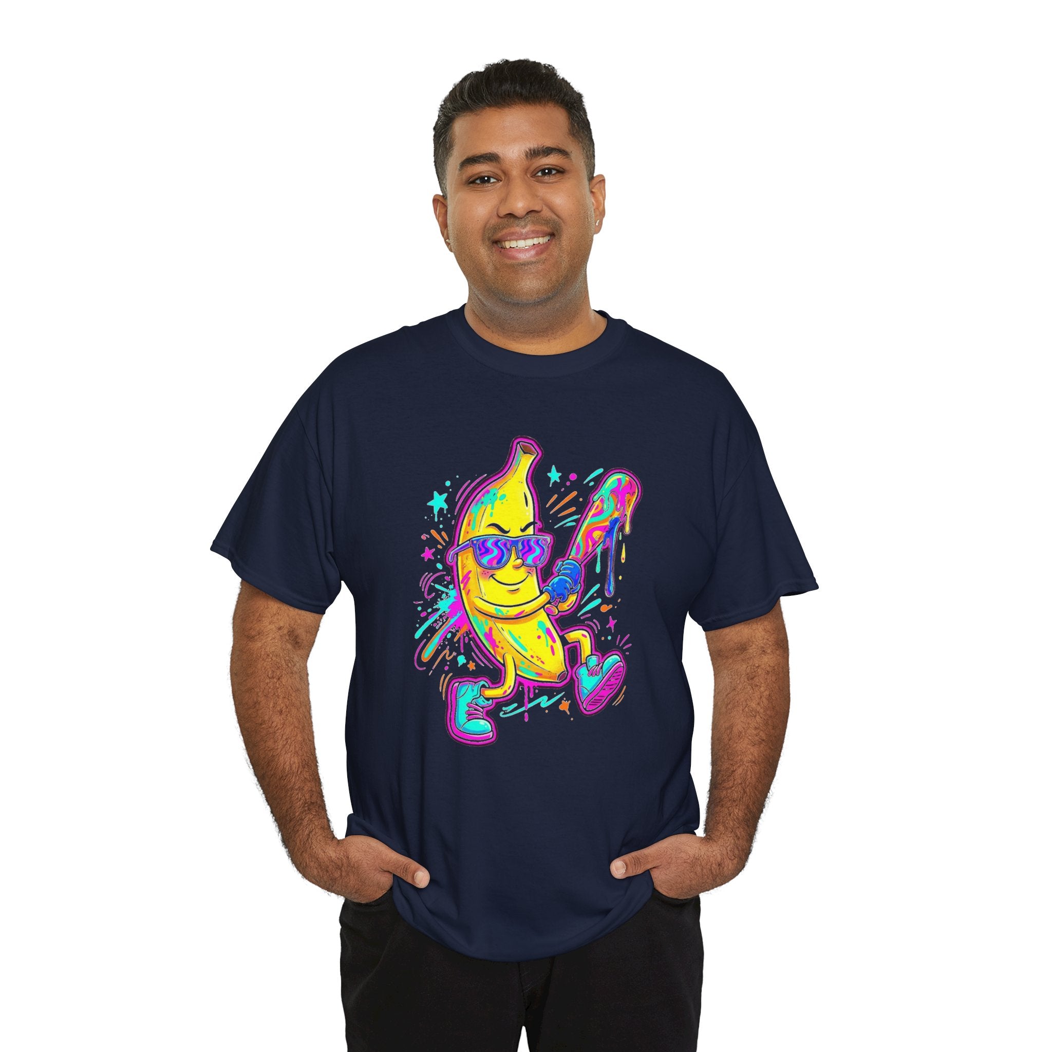 Banana Baseball Graphic T-Shirt | Neon Streetwear Tee | Cr8tive Designs