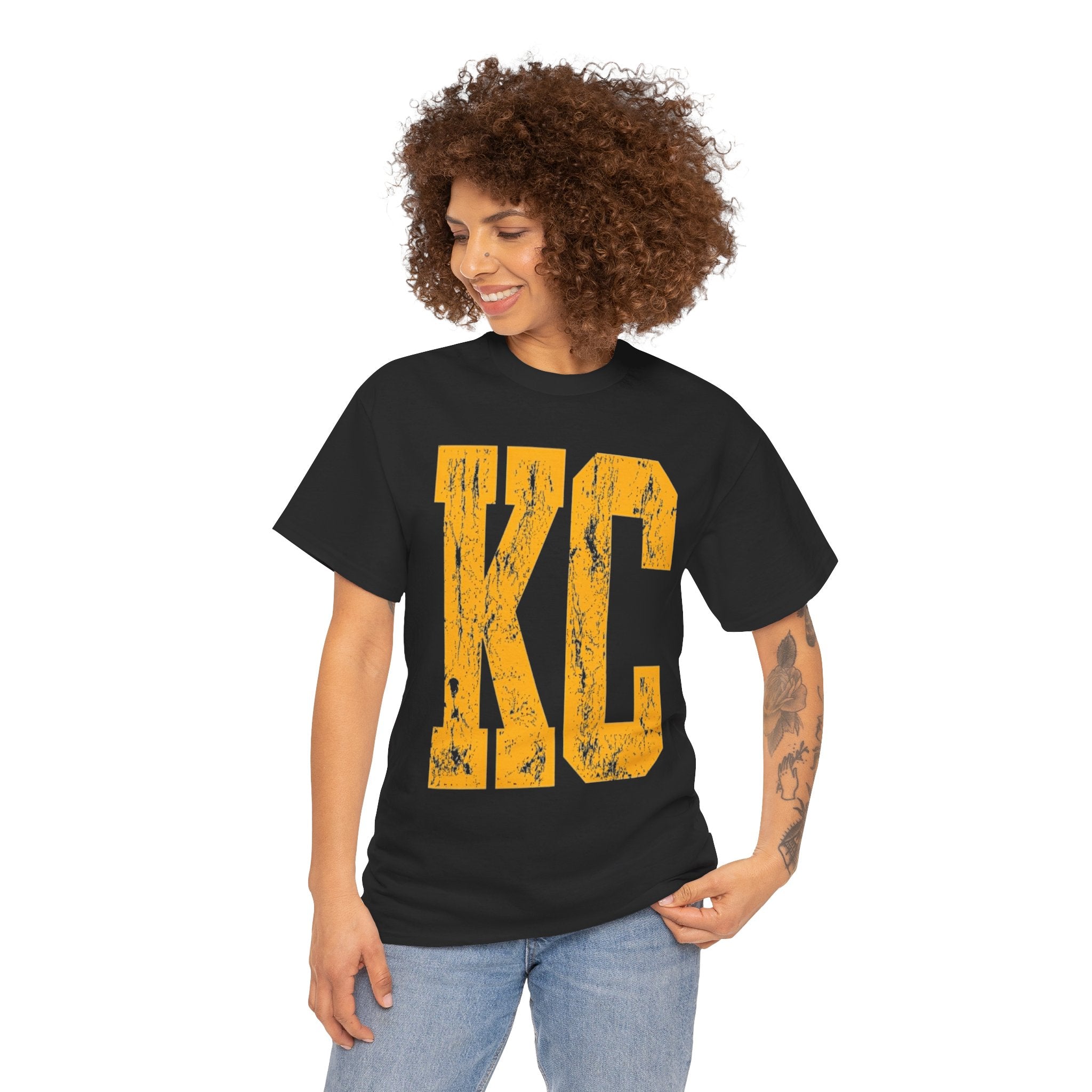 KC Distressed Varsity T-Shirt |  Sports Fan Game Day Tee | Cr8tive Designs