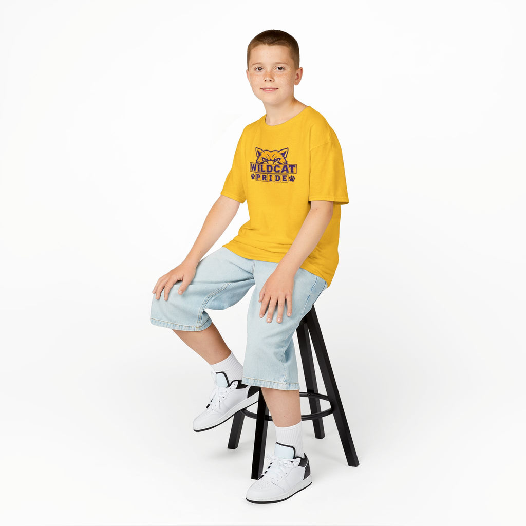 Wildcat Pride | Purple and Gold School Spirit Youth T-Shirt | Cr8tive Designs