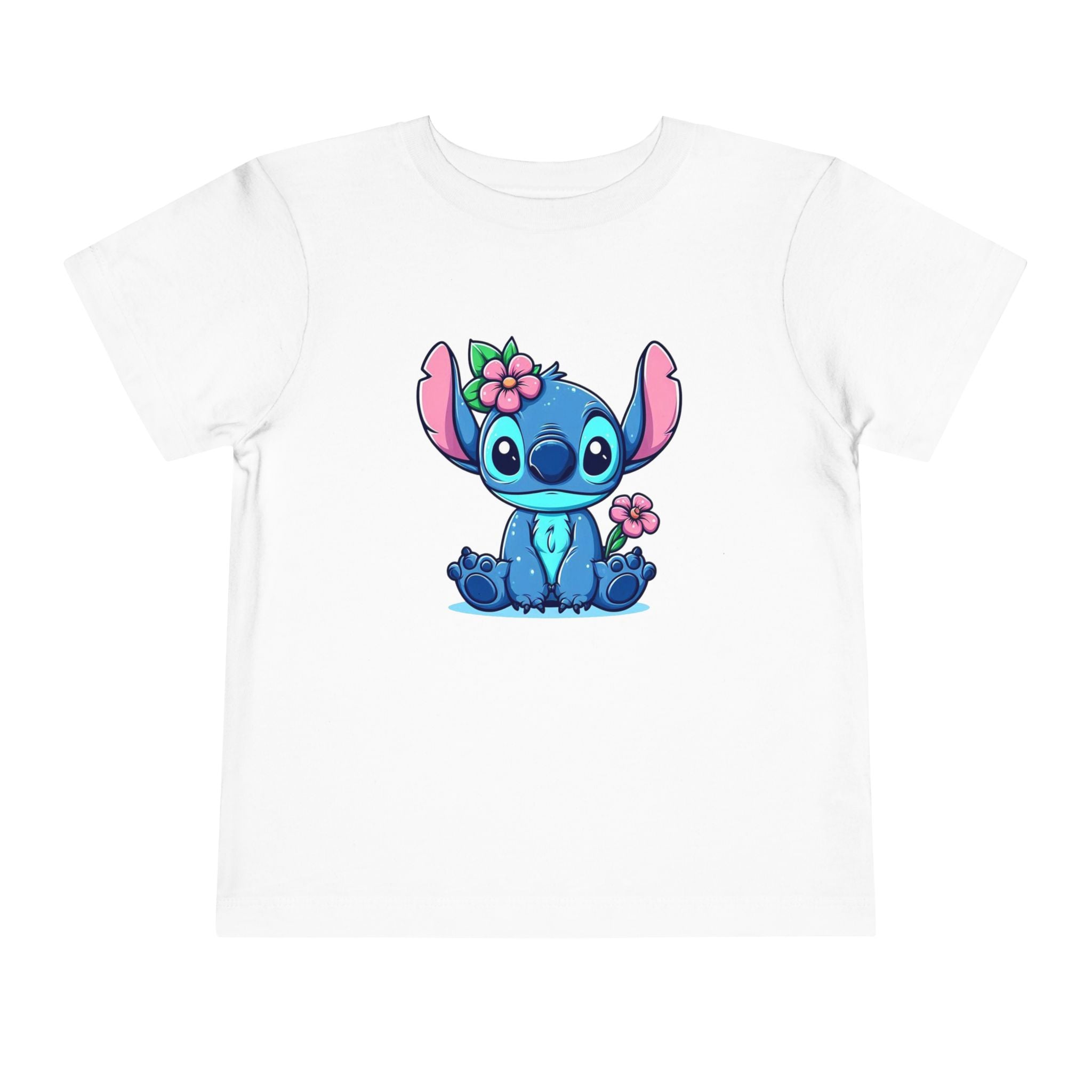 Floral Stitch Toddler Tee | Cute Tropical Character T-Shirt | Cr8tive Designs