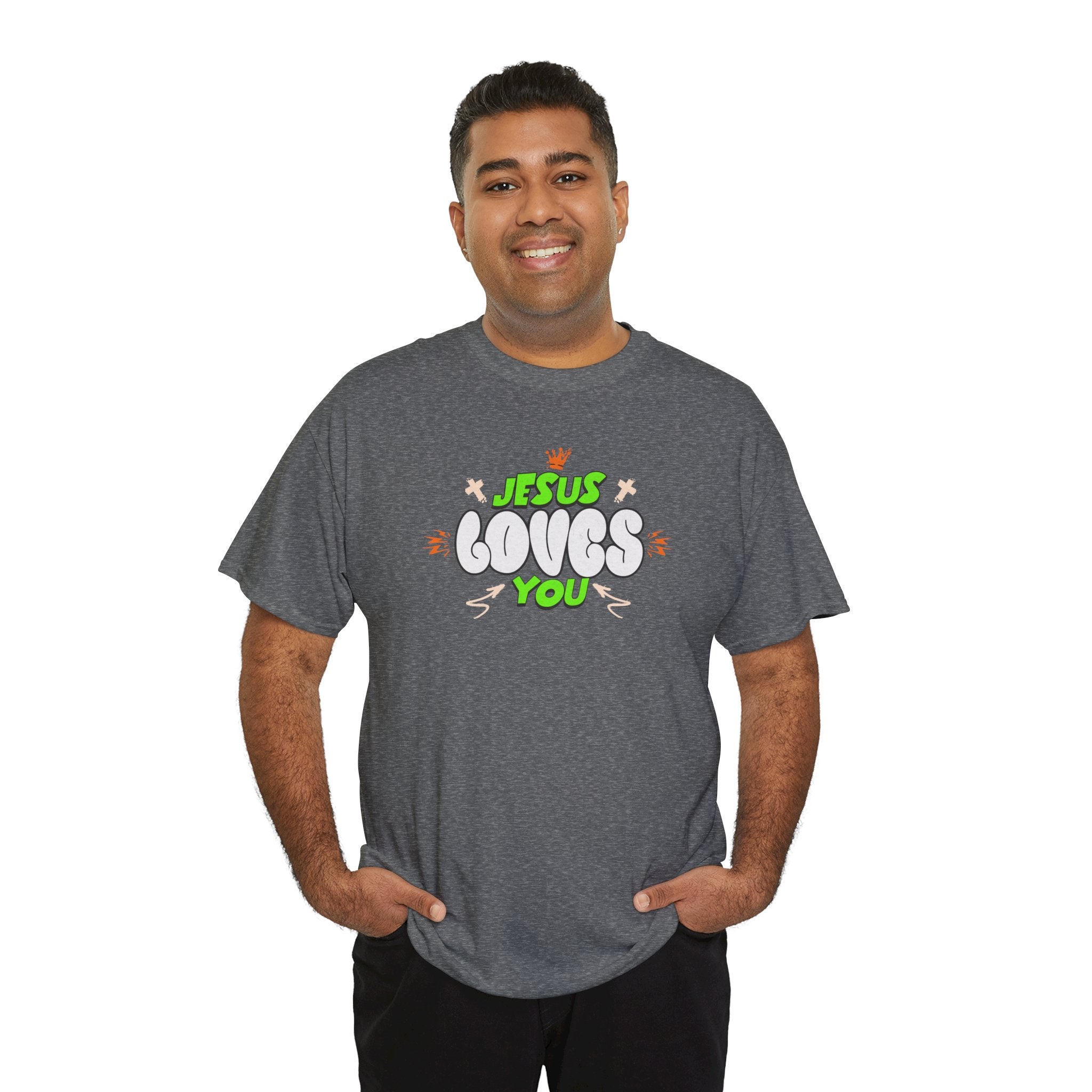Jesus Loves You T-Shirt | Retro Bubble Gospel Tee | Cr8tive Designs