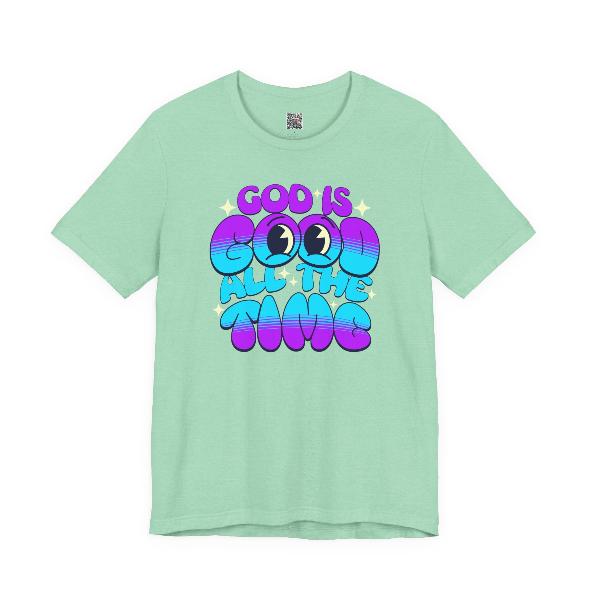God Is Good All The Time T-Shirt | Retro Bubble Faith Tee | Cr8tive Designs