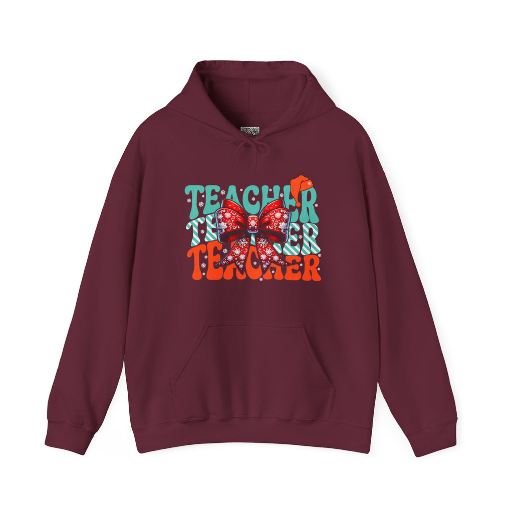 Teacher | Festive Christmas Bow Hoodie | Cr8tive Designs